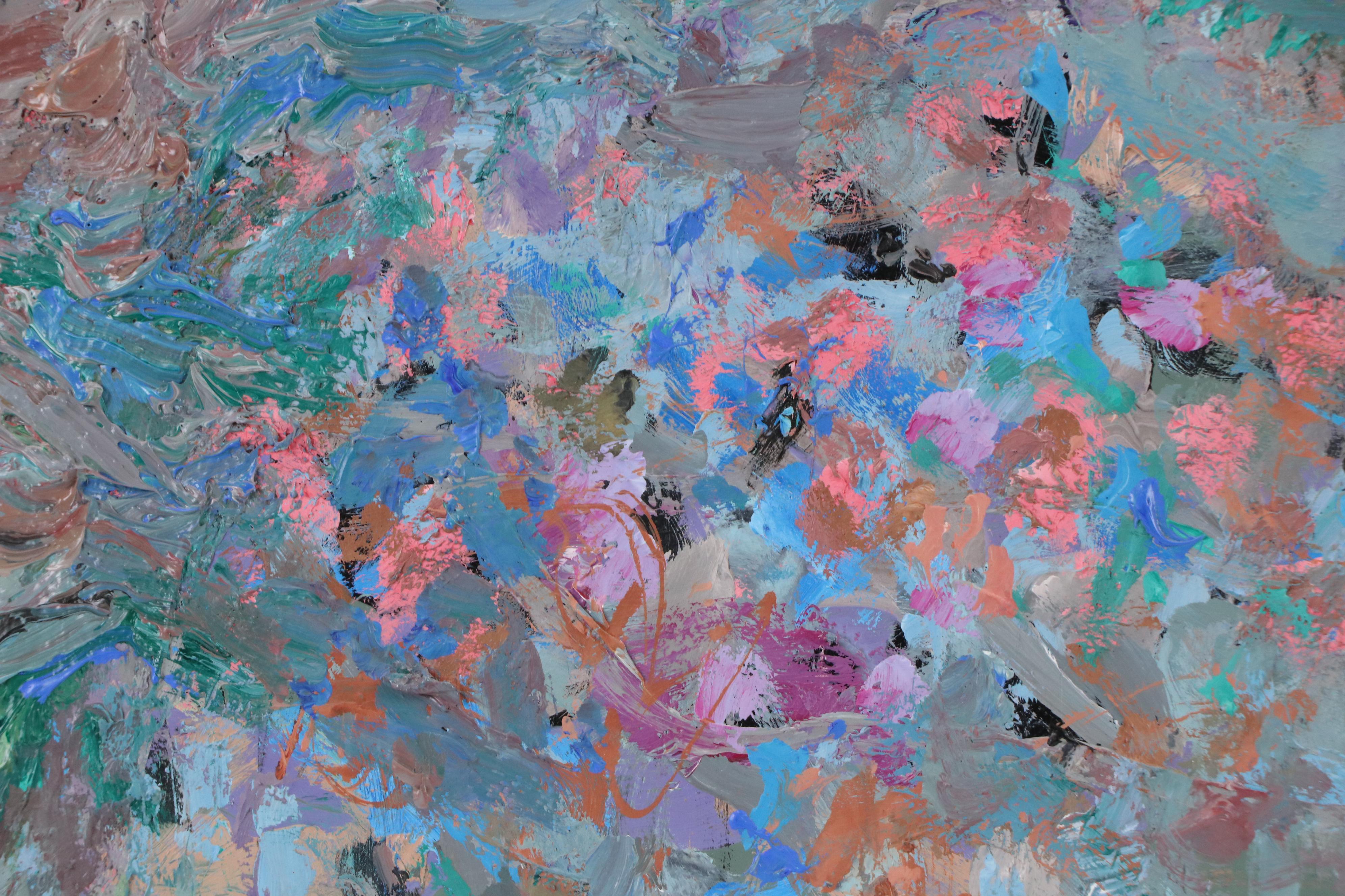 Bud Holman Impasto Oil Painting "New Mexican Landscape, Near Chimayo," 1979