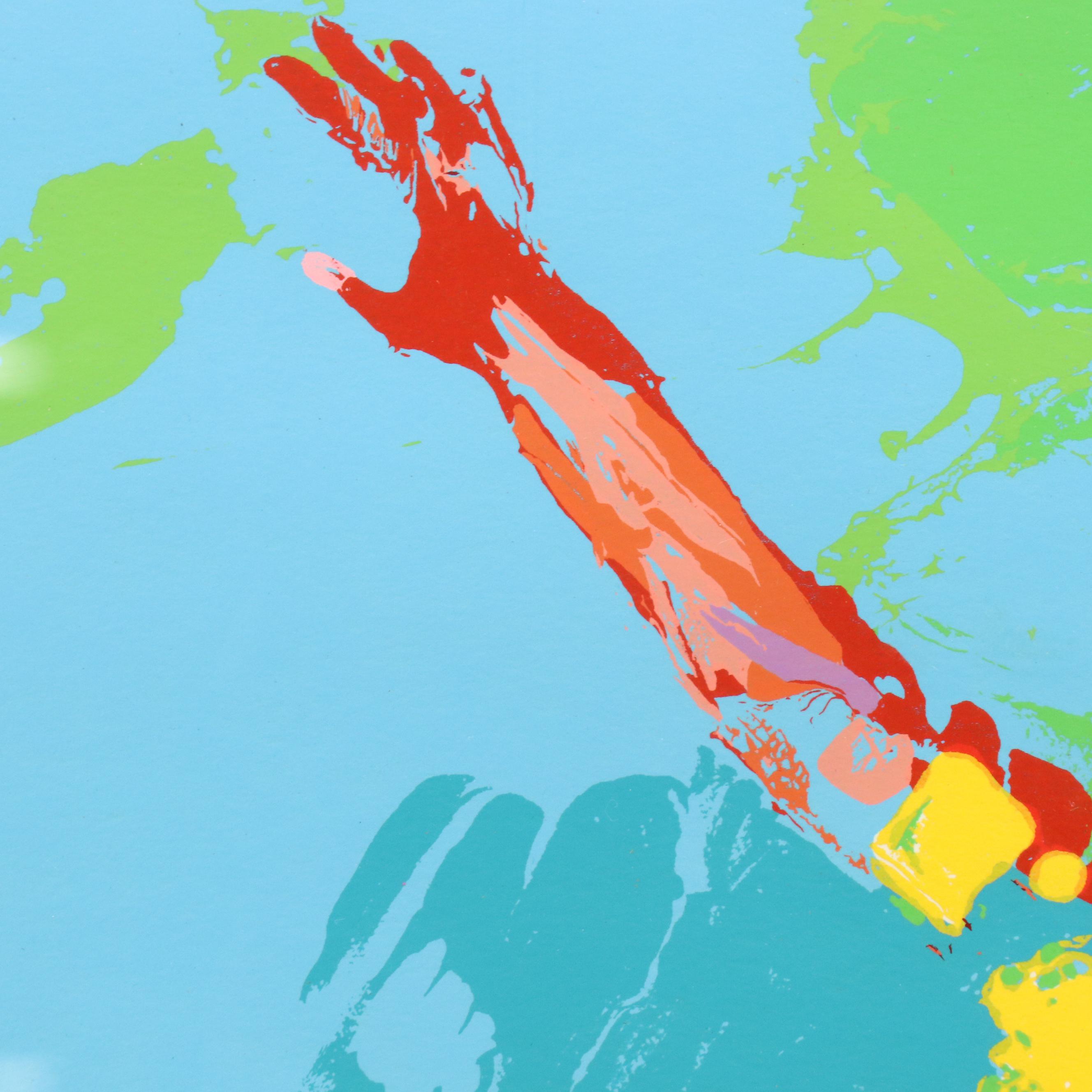 LeRoy Neiman Serigraph "Skateboarder," 1977