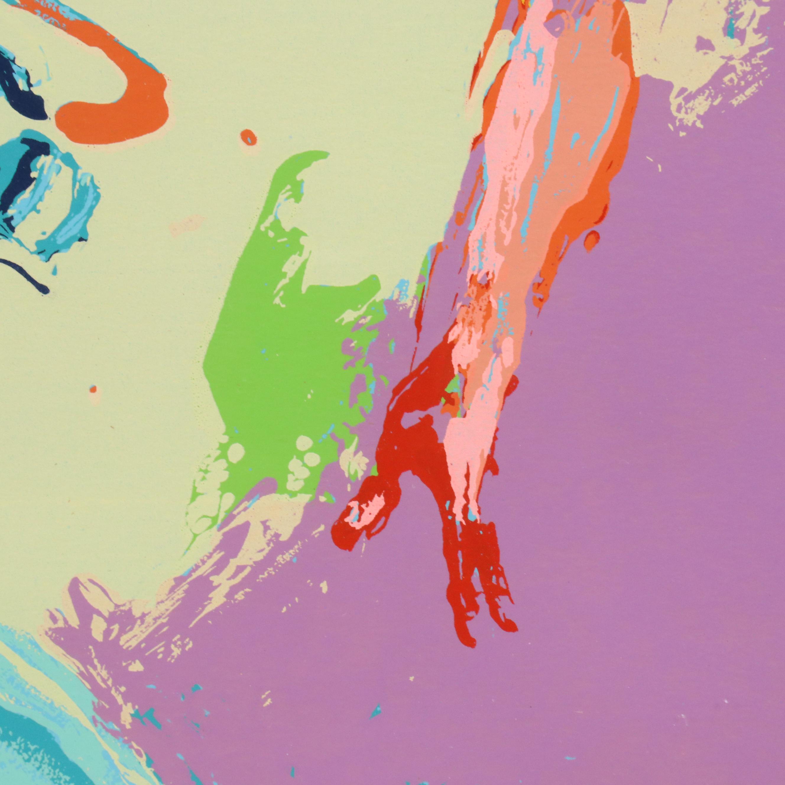 LeRoy Neiman Serigraph "Skateboarder," 1977