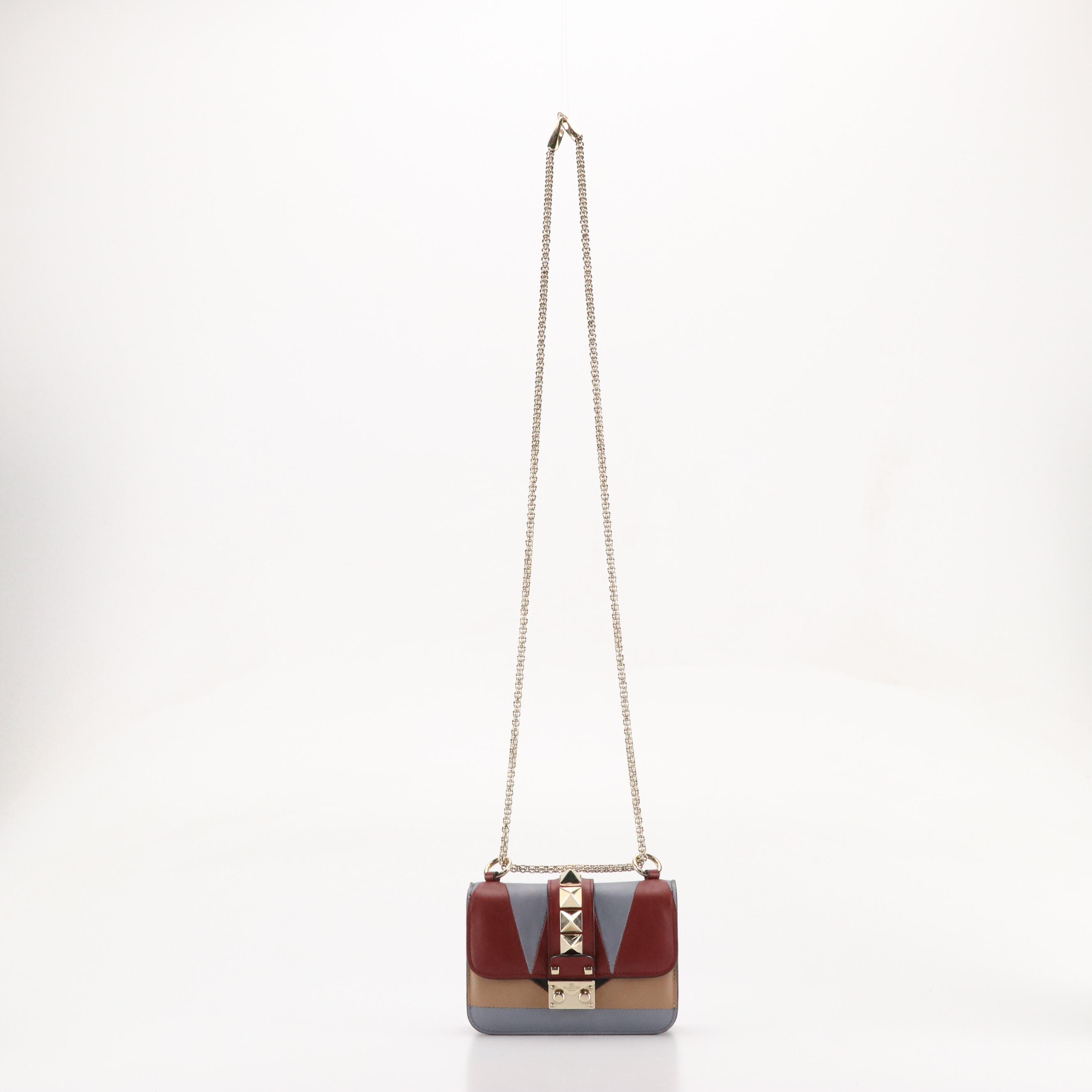 Valentino Garavani Mini Glam Lock Shoulder Bag in Multicolored Calfskin leather