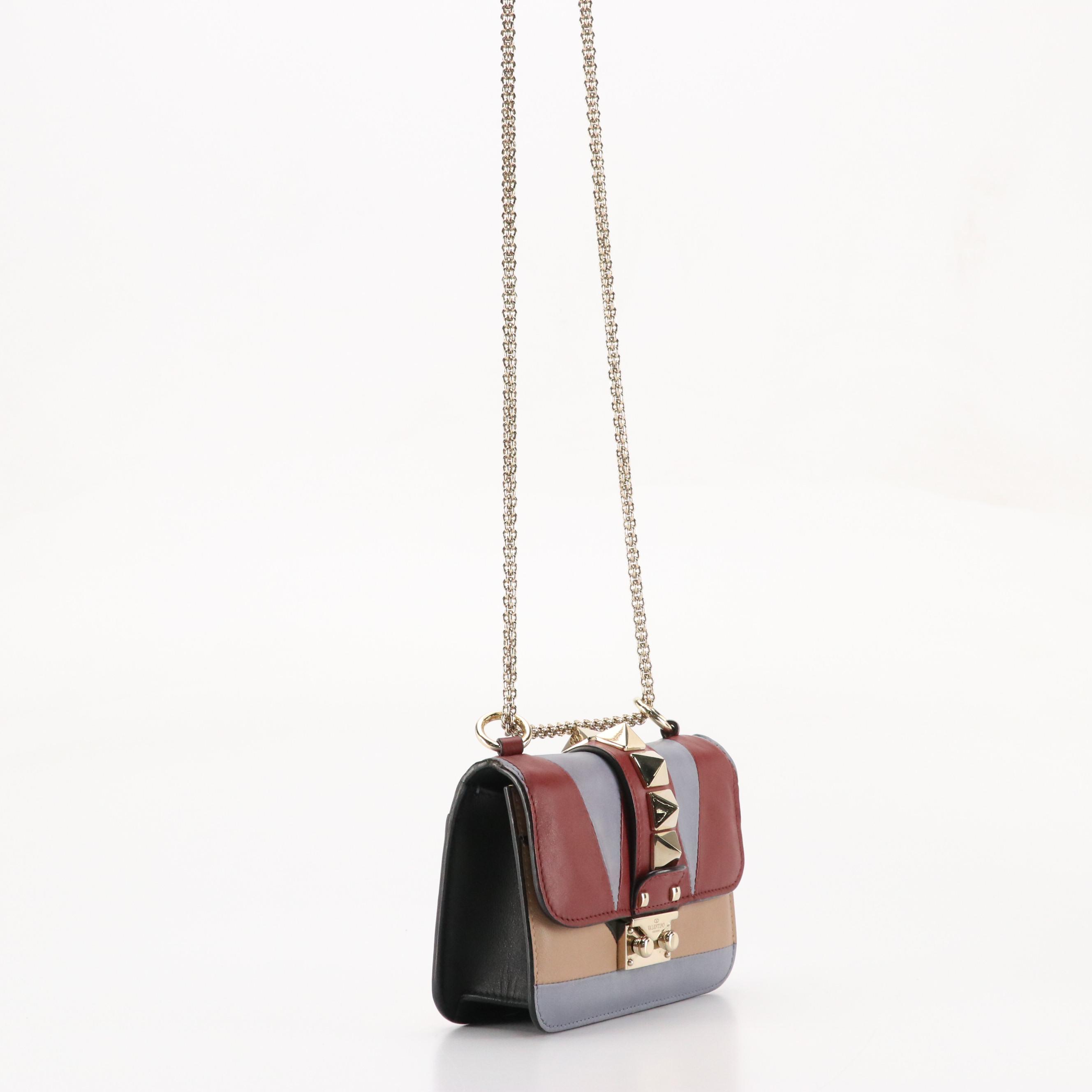 Valentino Garavani Mini Glam Lock Shoulder Bag in Multicolored Calfskin leather
