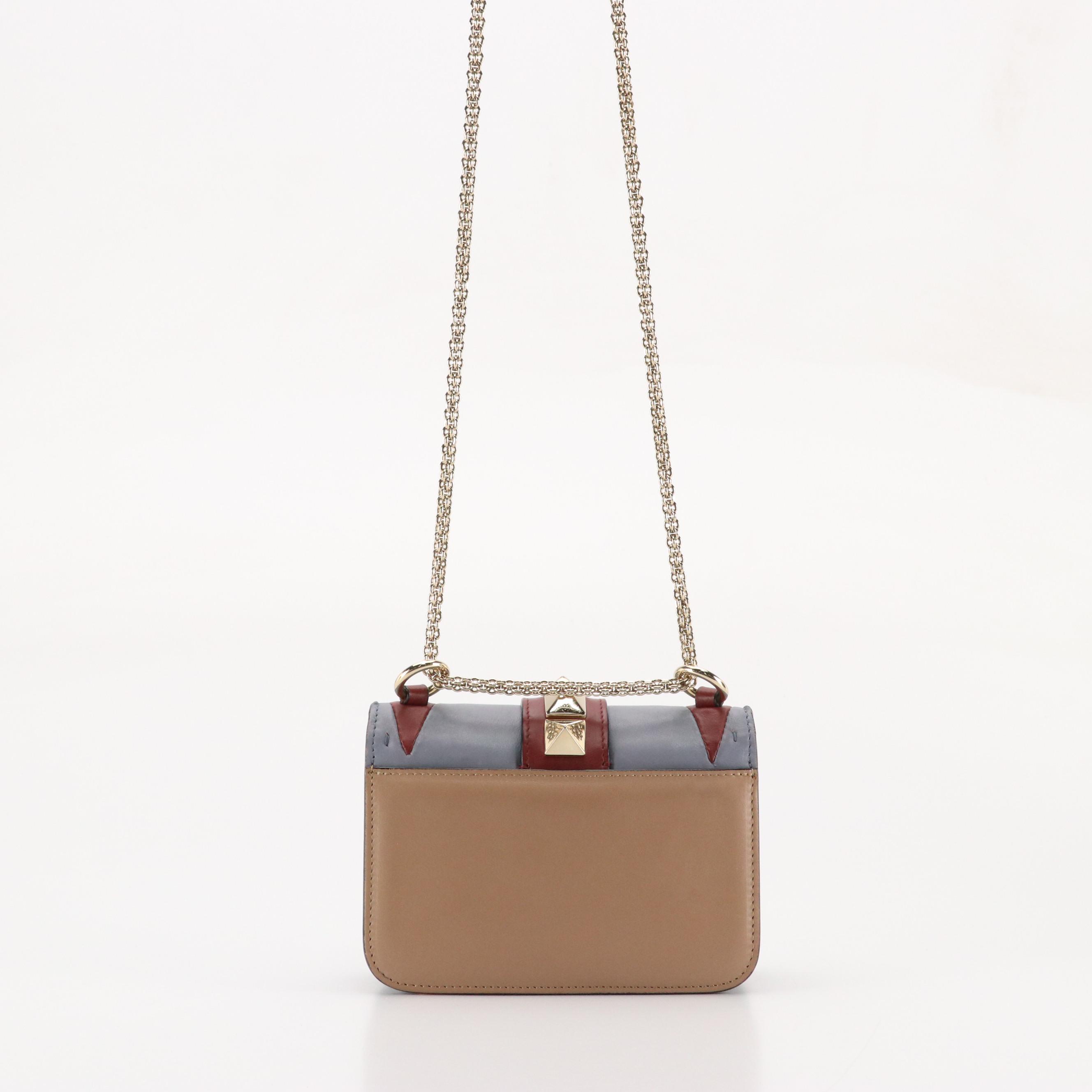 Valentino Garavani Mini Glam Lock Shoulder Bag in Multicolored Calfskin leather