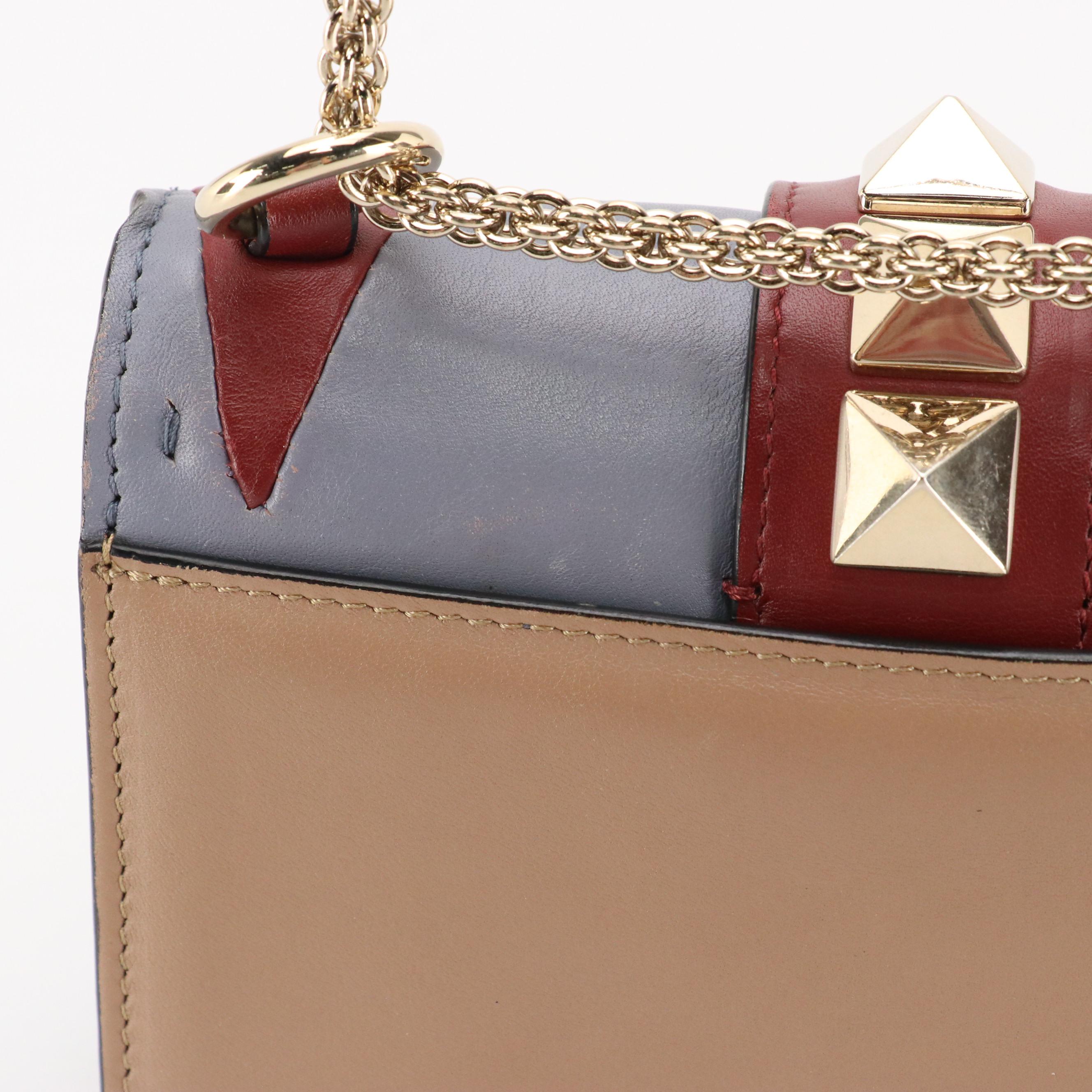 Valentino Garavani Mini Glam Lock Shoulder Bag in Multicolored Calfskin leather