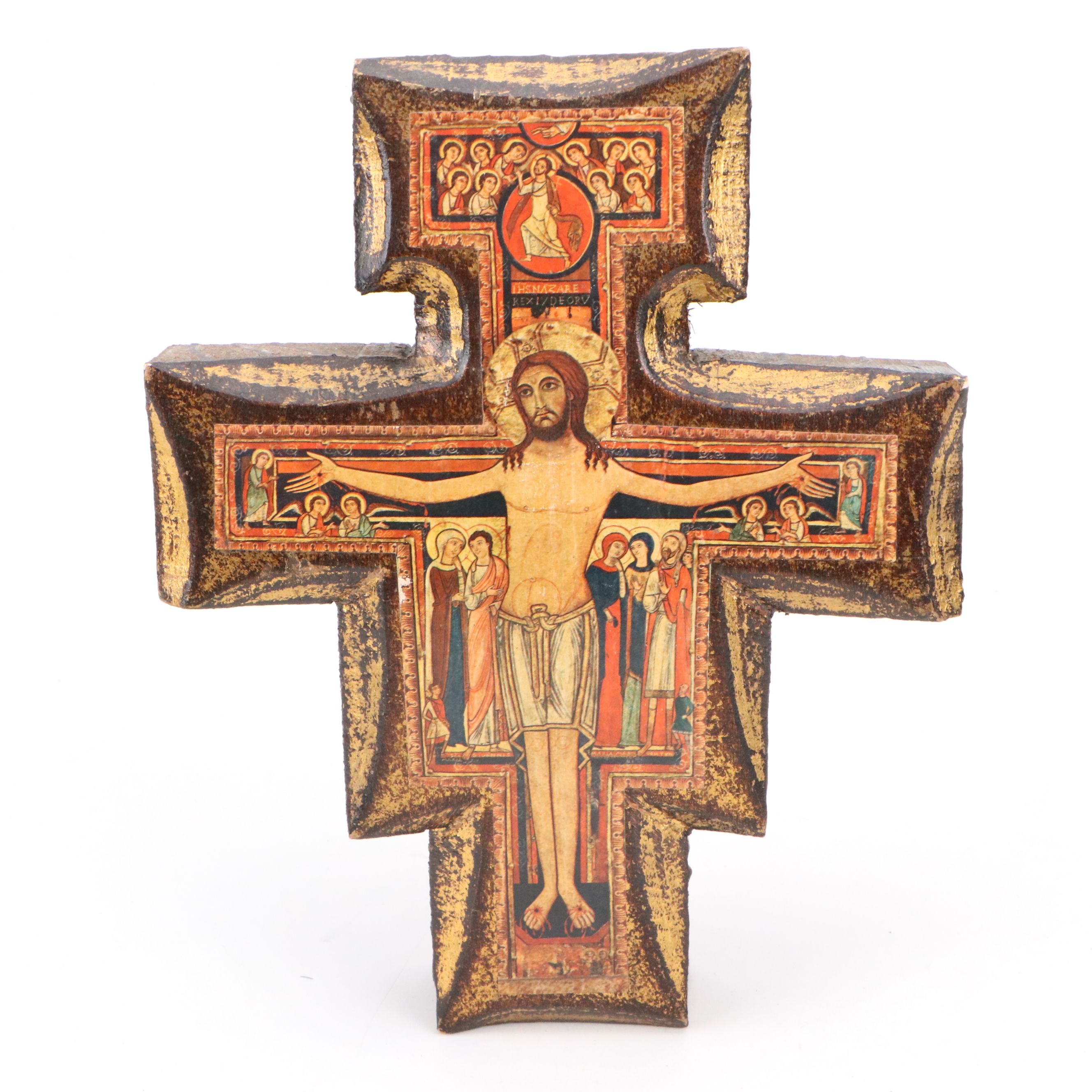 Hand-Painted Christ Pantocrator, San Damiano and Sandoval Crosses with More