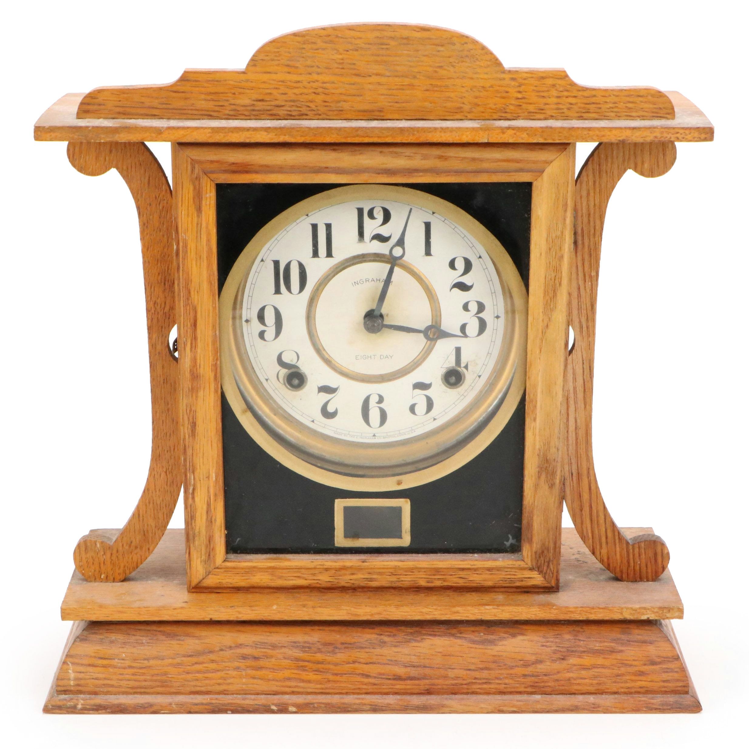 Ingraham "Kitchenette" Wooden Eight Day Clock, Early 20th Century