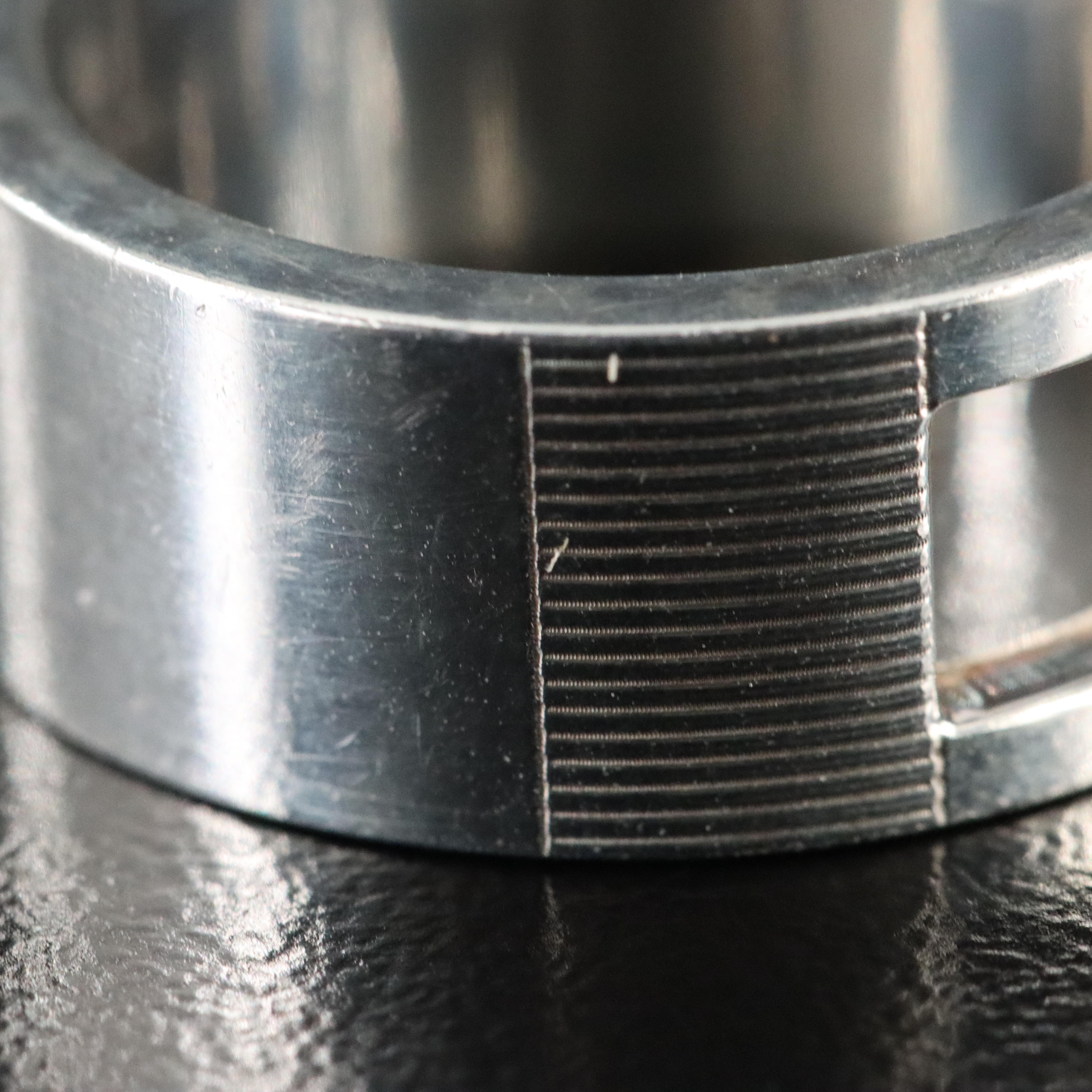 Gucci Sterling G Logo Cutout Ring