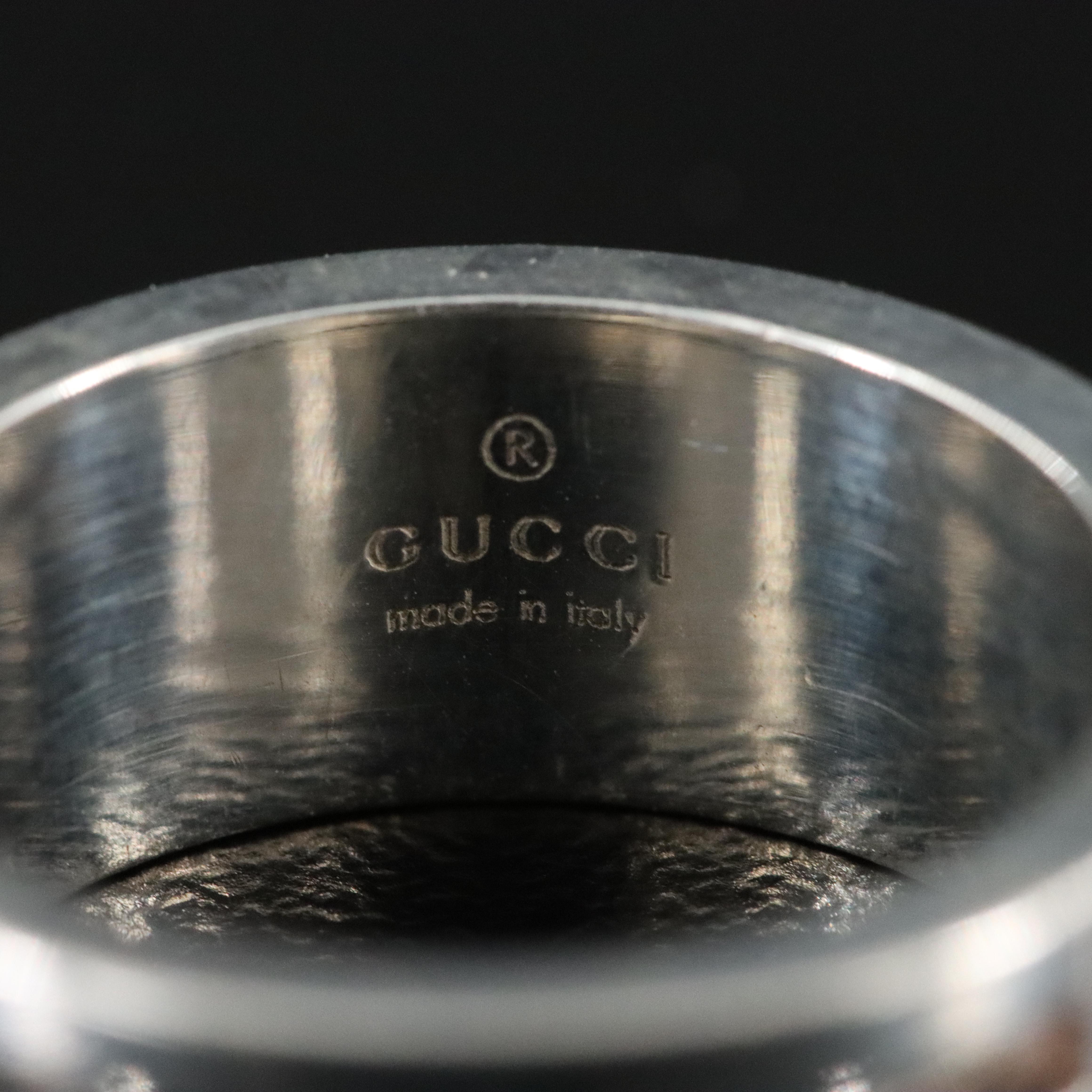 Gucci Sterling G Logo Cutout Ring