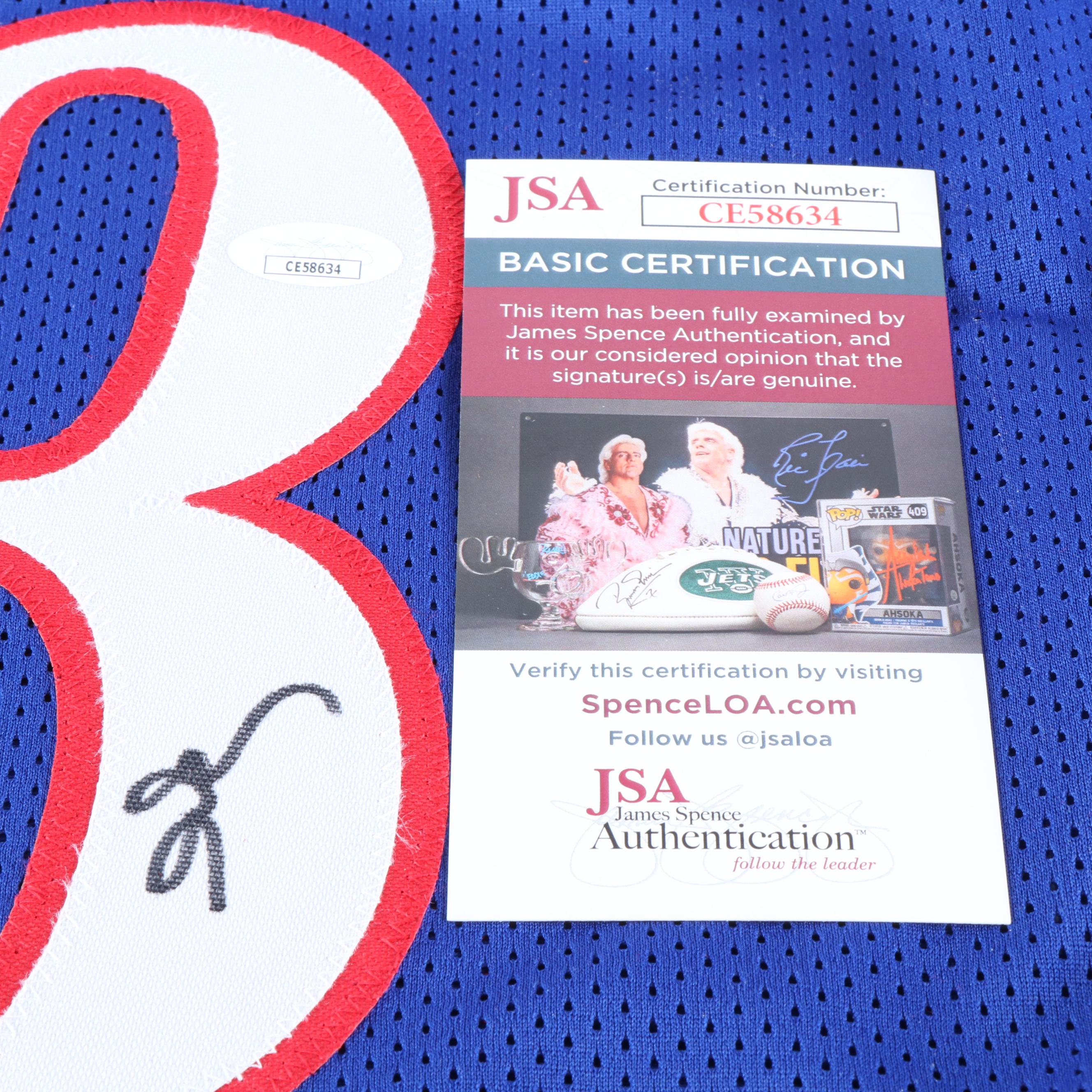 Allen Iverson Signed Philadelphia 76ers Basketball Jersey, JSA