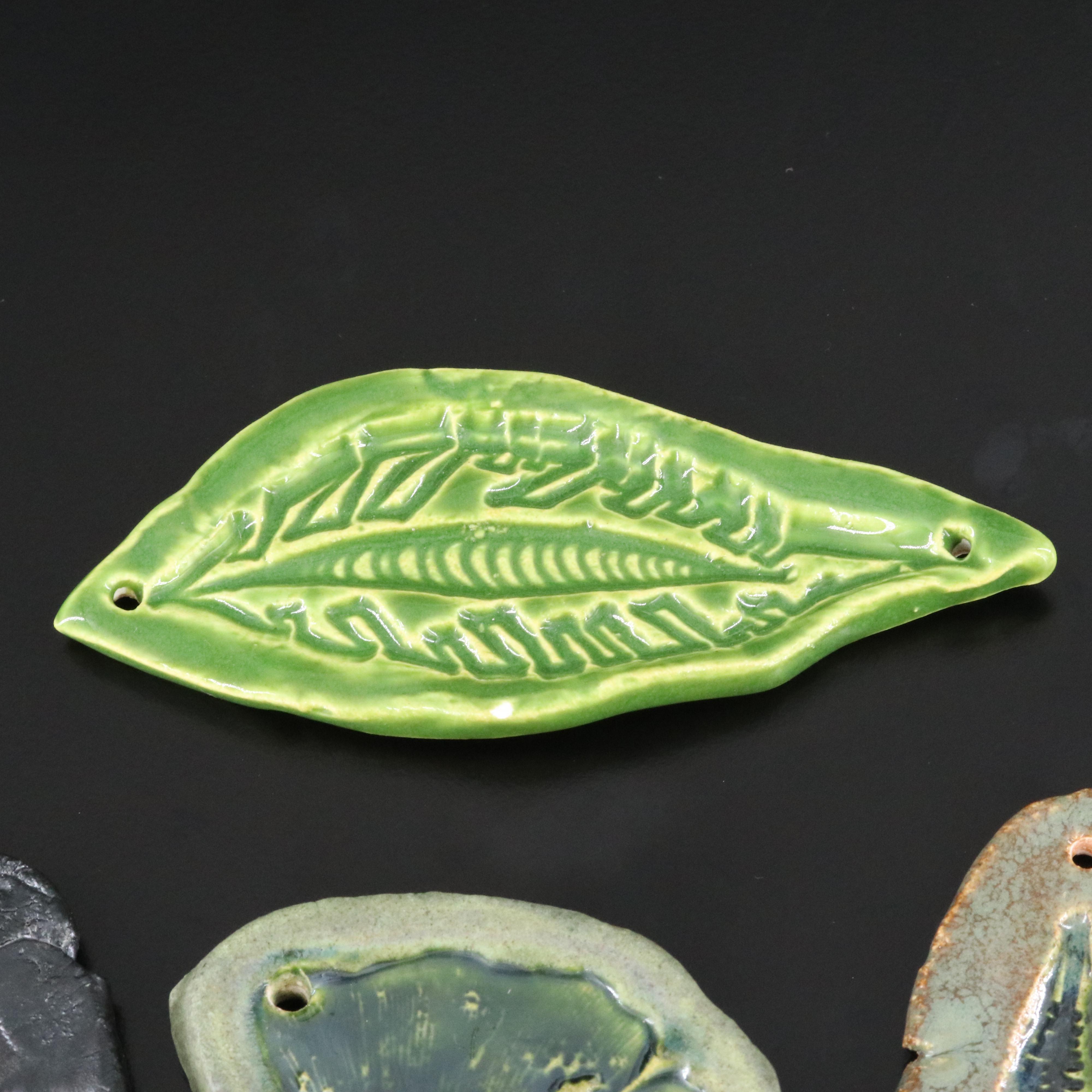 Loose Carved Quartzite, Aventurine Beads and Ceramic Pendants