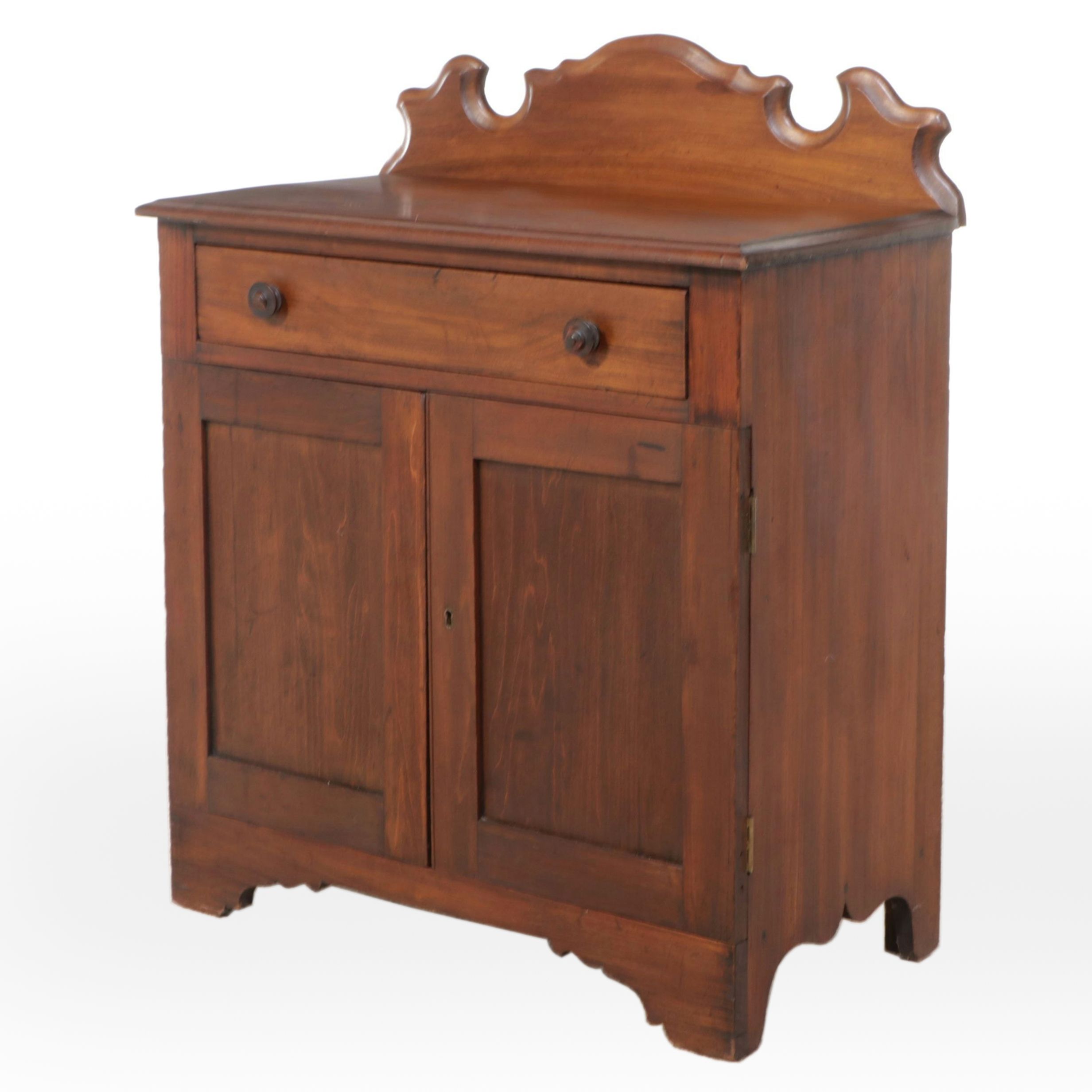 American Primitive Style Walnut Washstand