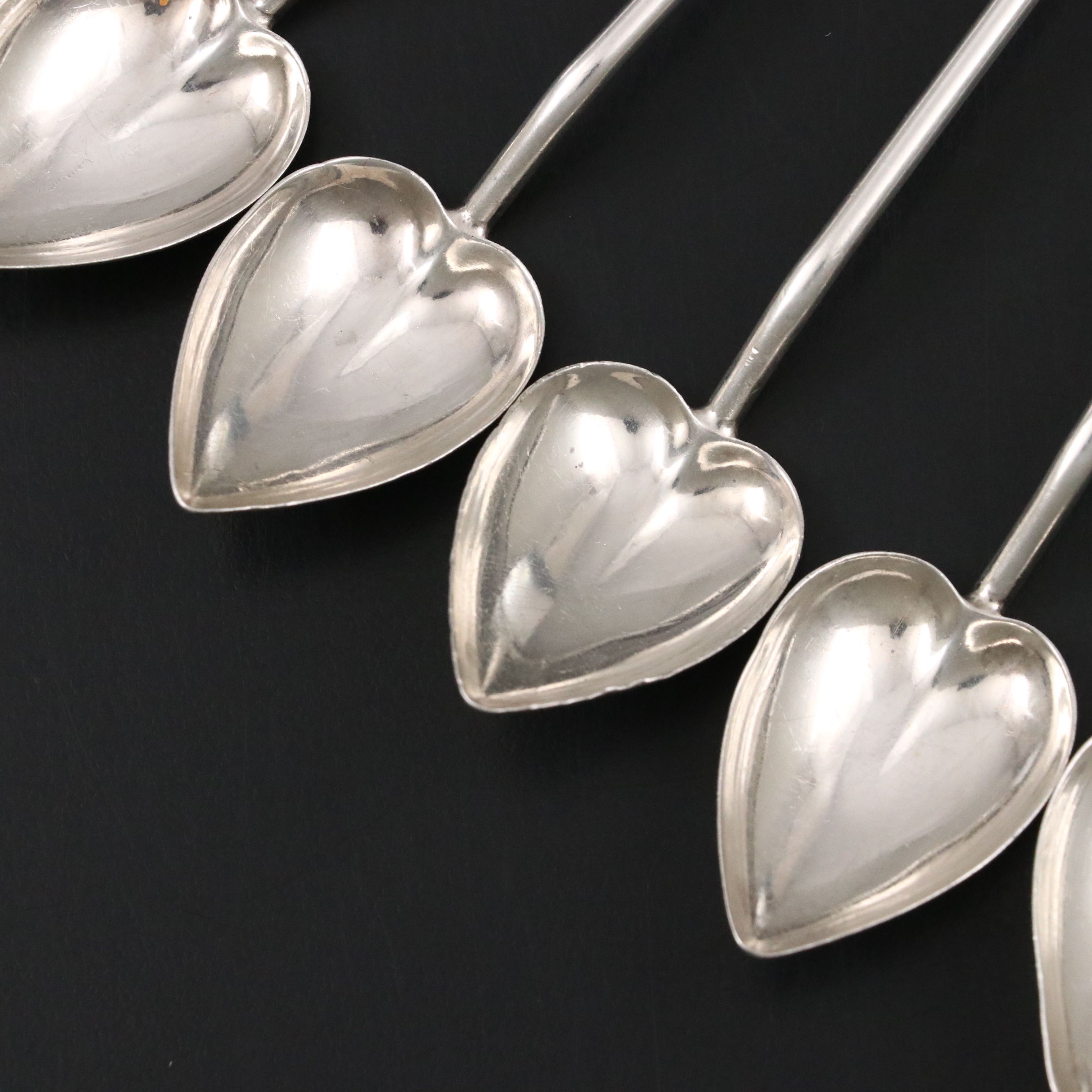 Vintage Watson Sterling Silver Leaf-Bowl Julep Straws