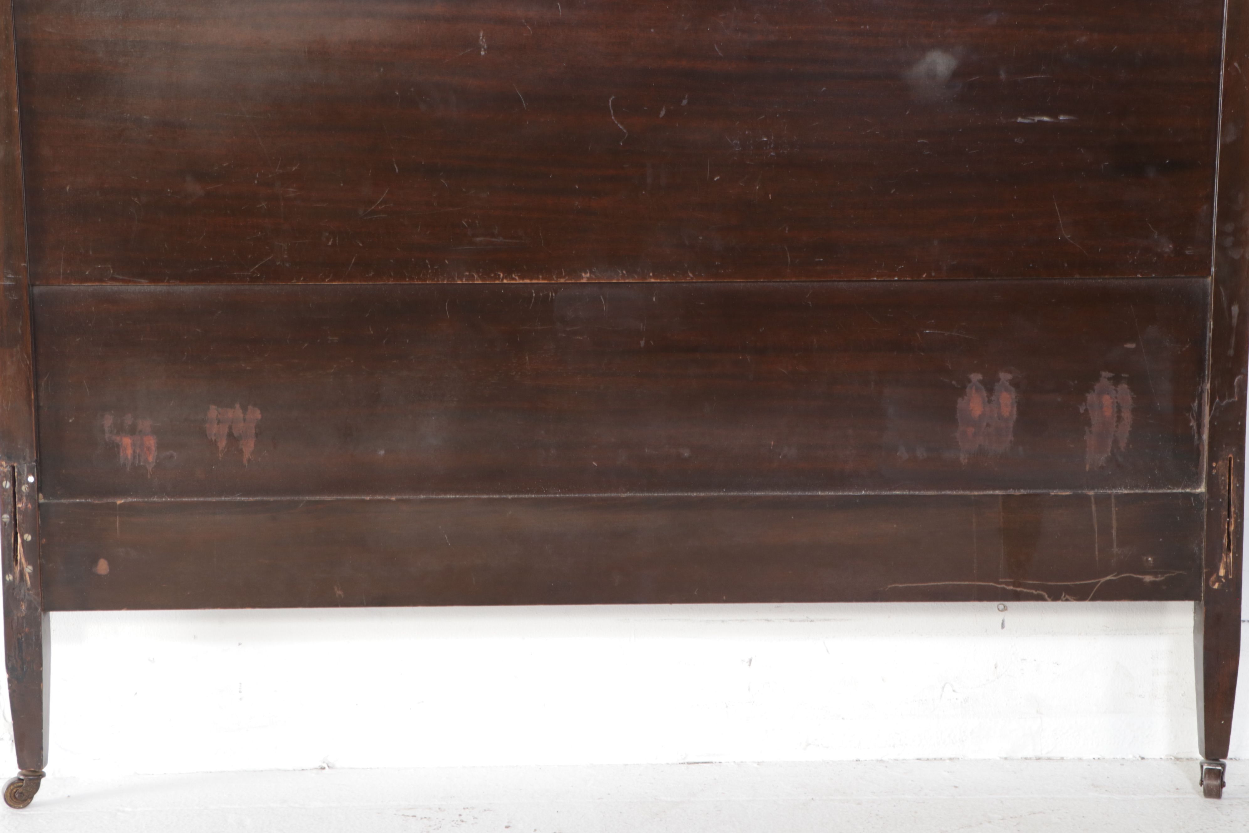 Louis Philippe Style Mahogany Finish Bed Frame, Early 20th Century