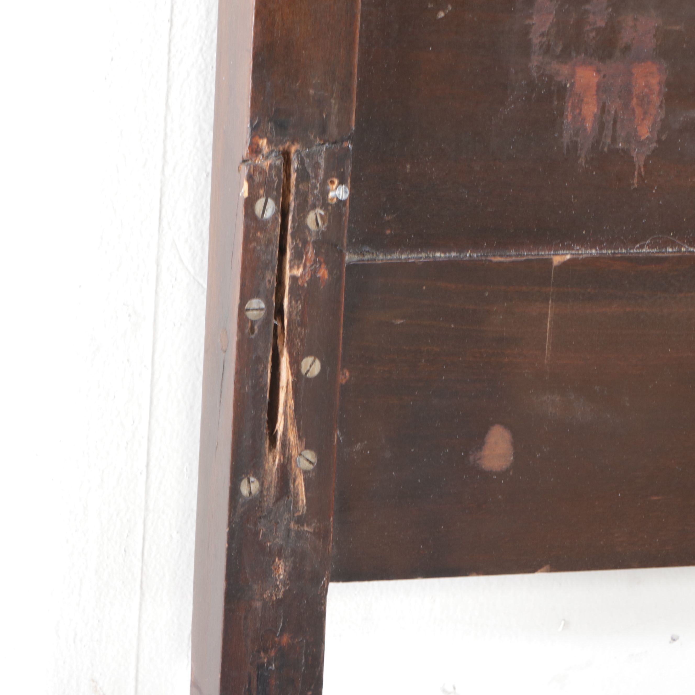 Louis Philippe Style Mahogany Finish Bed Frame, Early 20th Century