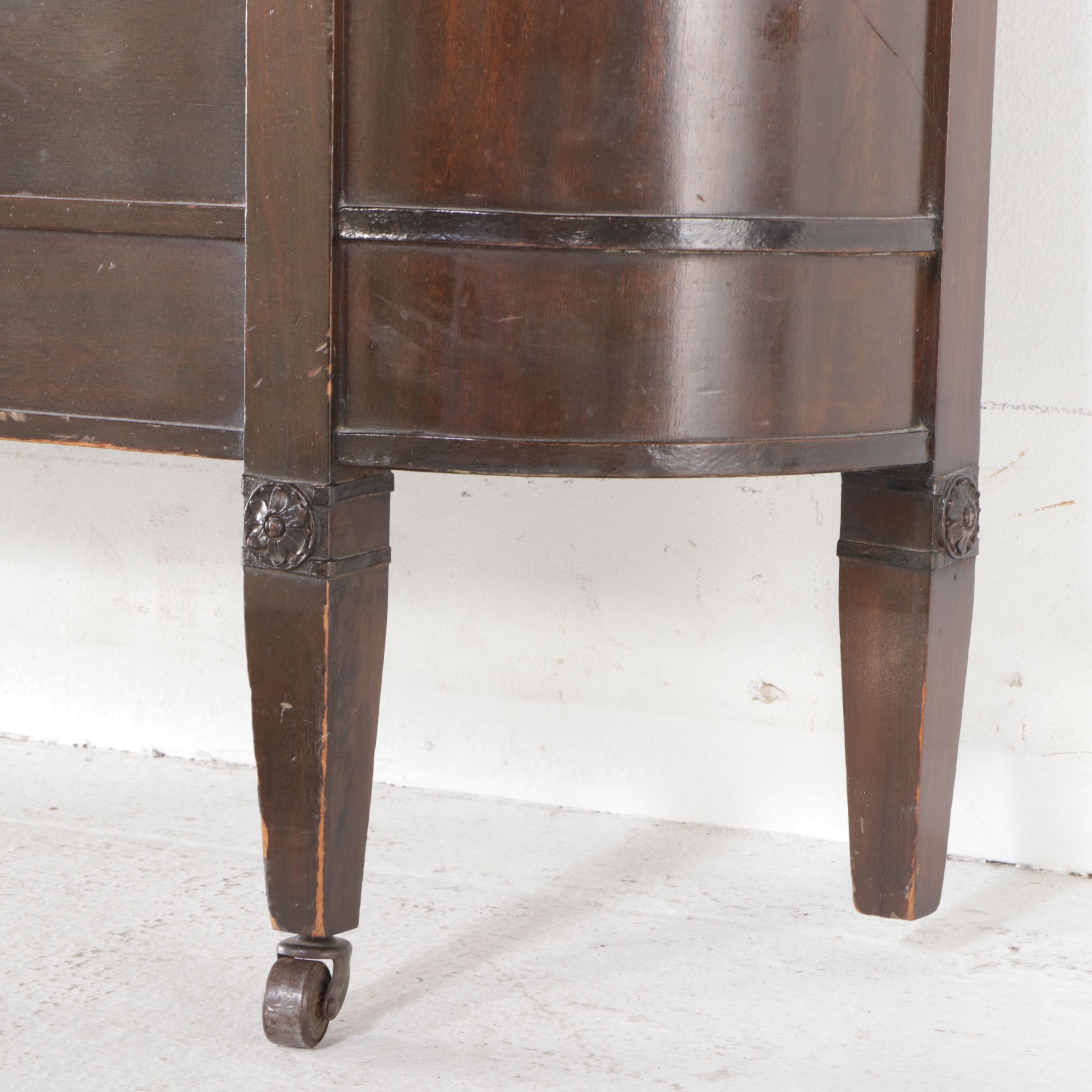 Louis Philippe Style Mahogany Finish Bed Frame, Early 20th Century