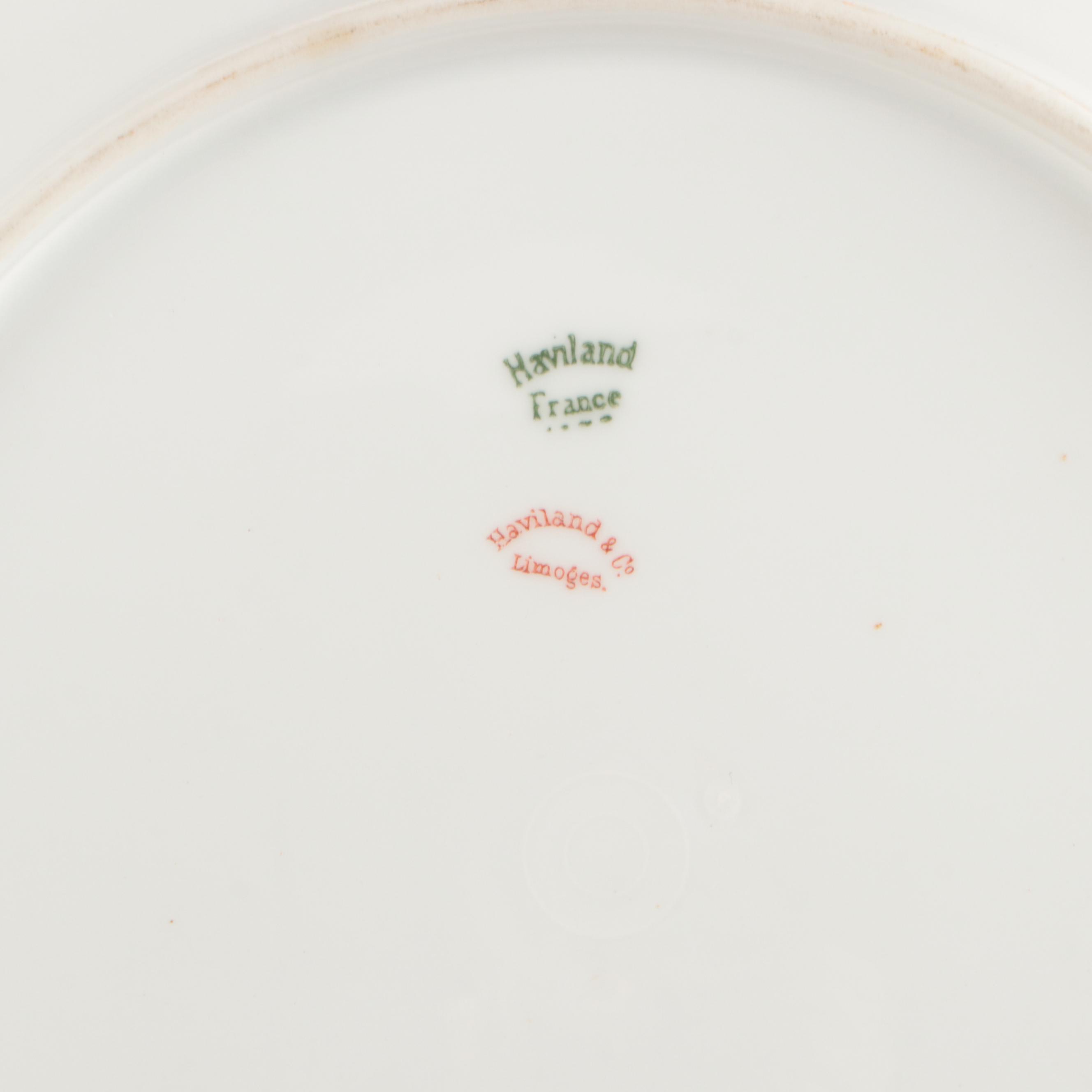 Haviland Gilt Rimmed Limoges Porcelain Dinnerware with Other Porcelain Tableware