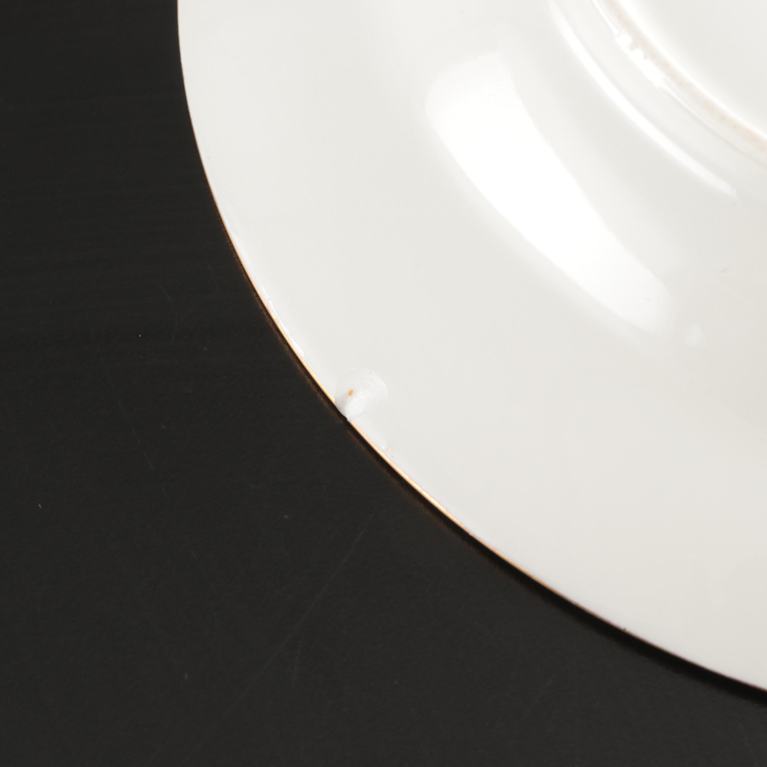 Haviland Gilt Rimmed Limoges Porcelain Dinnerware with Other Porcelain Tableware