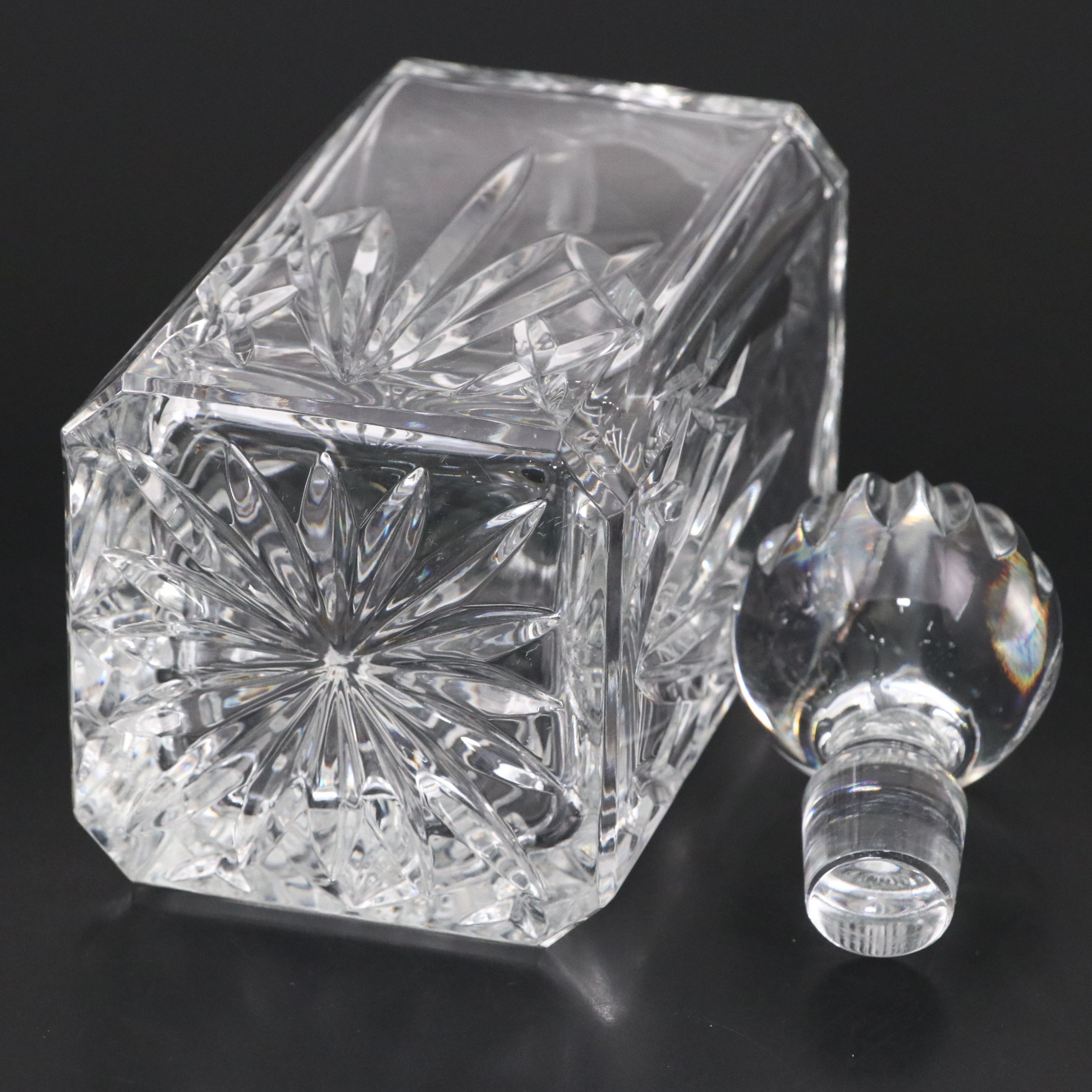 Waterford "Lismore" Old Fashioned Glasses with Waterford "Marquis" Decanter