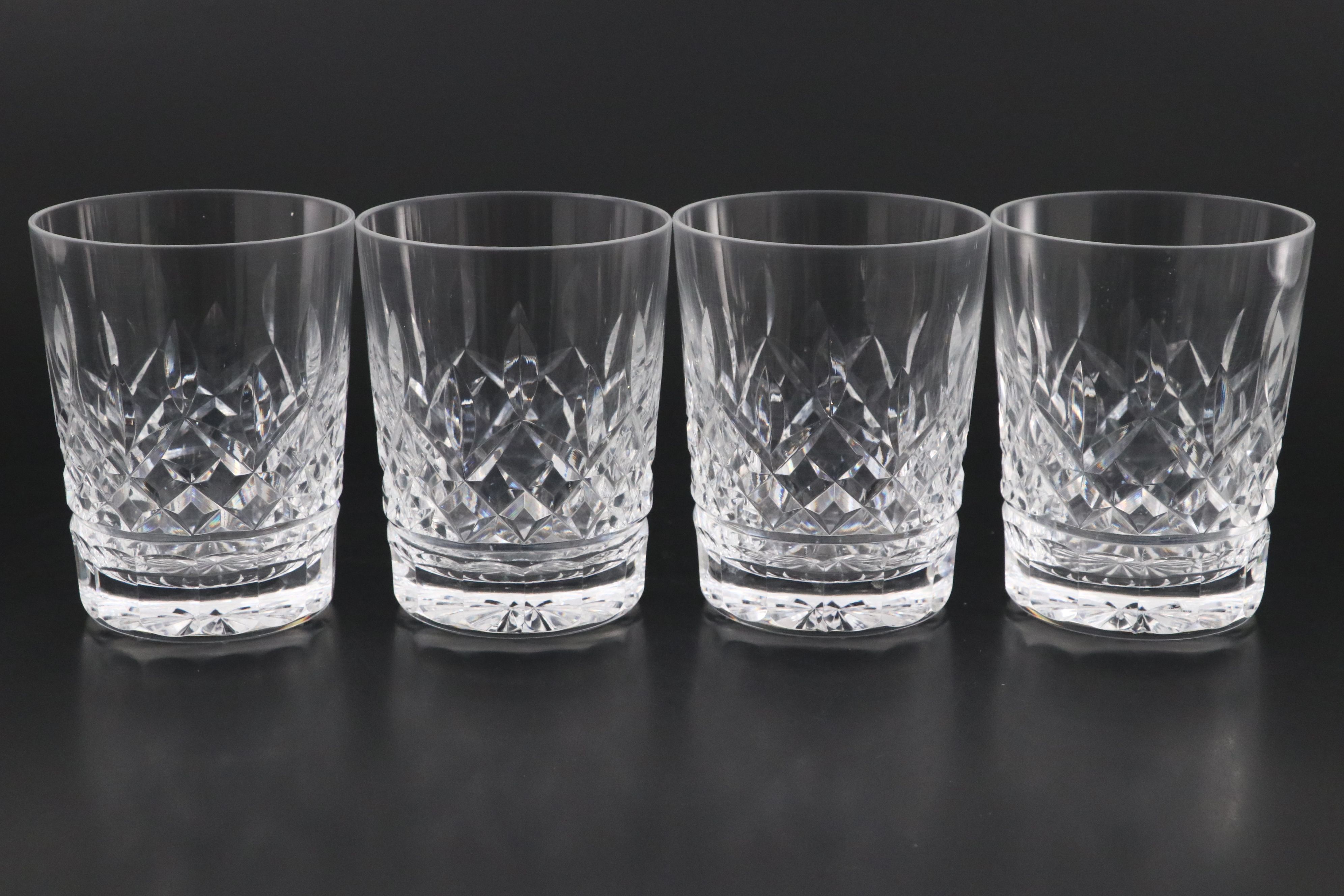 Waterford "Lismore" Old Fashioned Glasses with Waterford "Marquis" Decanter