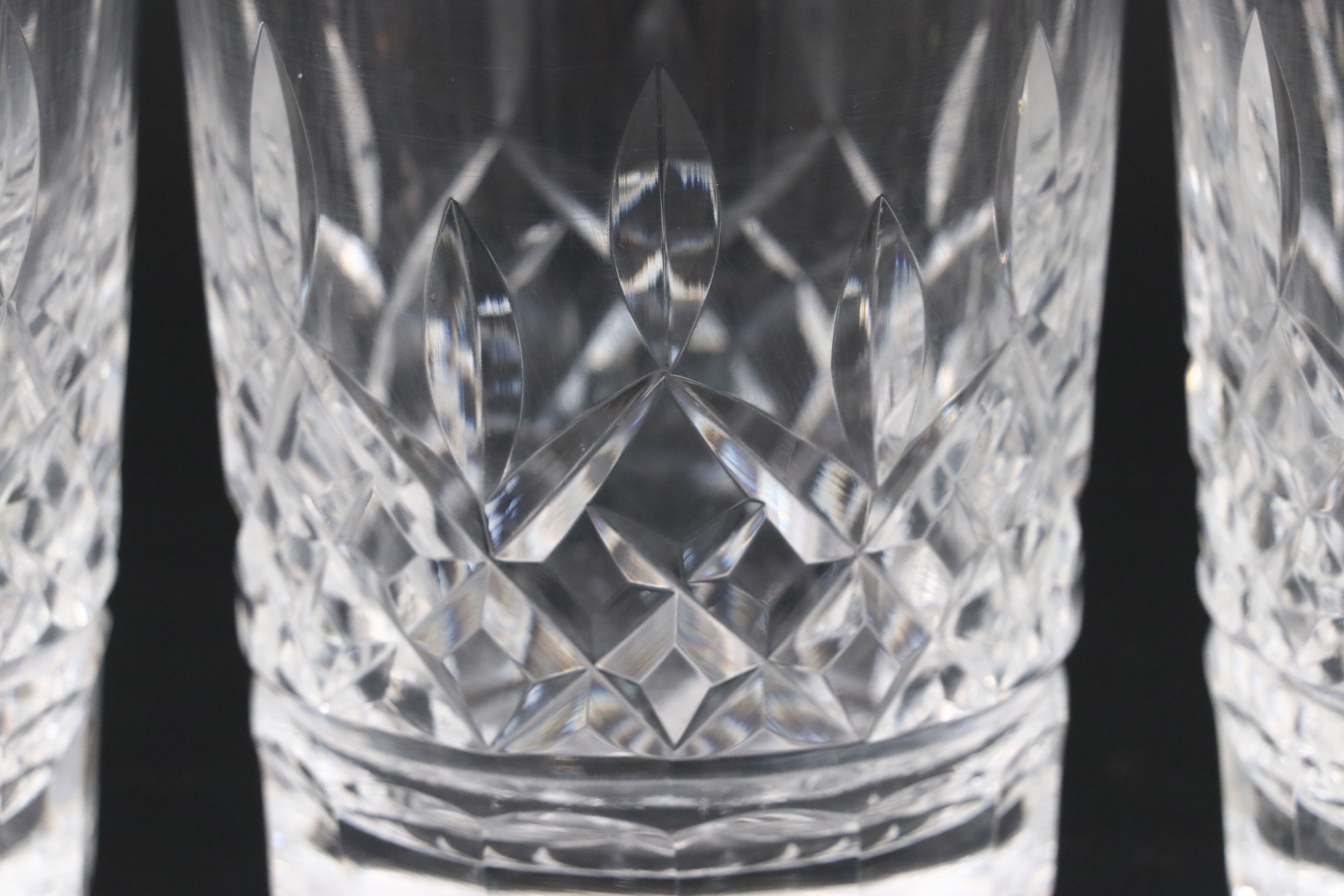 Waterford "Lismore" Old Fashioned Glasses with Waterford "Marquis" Decanter