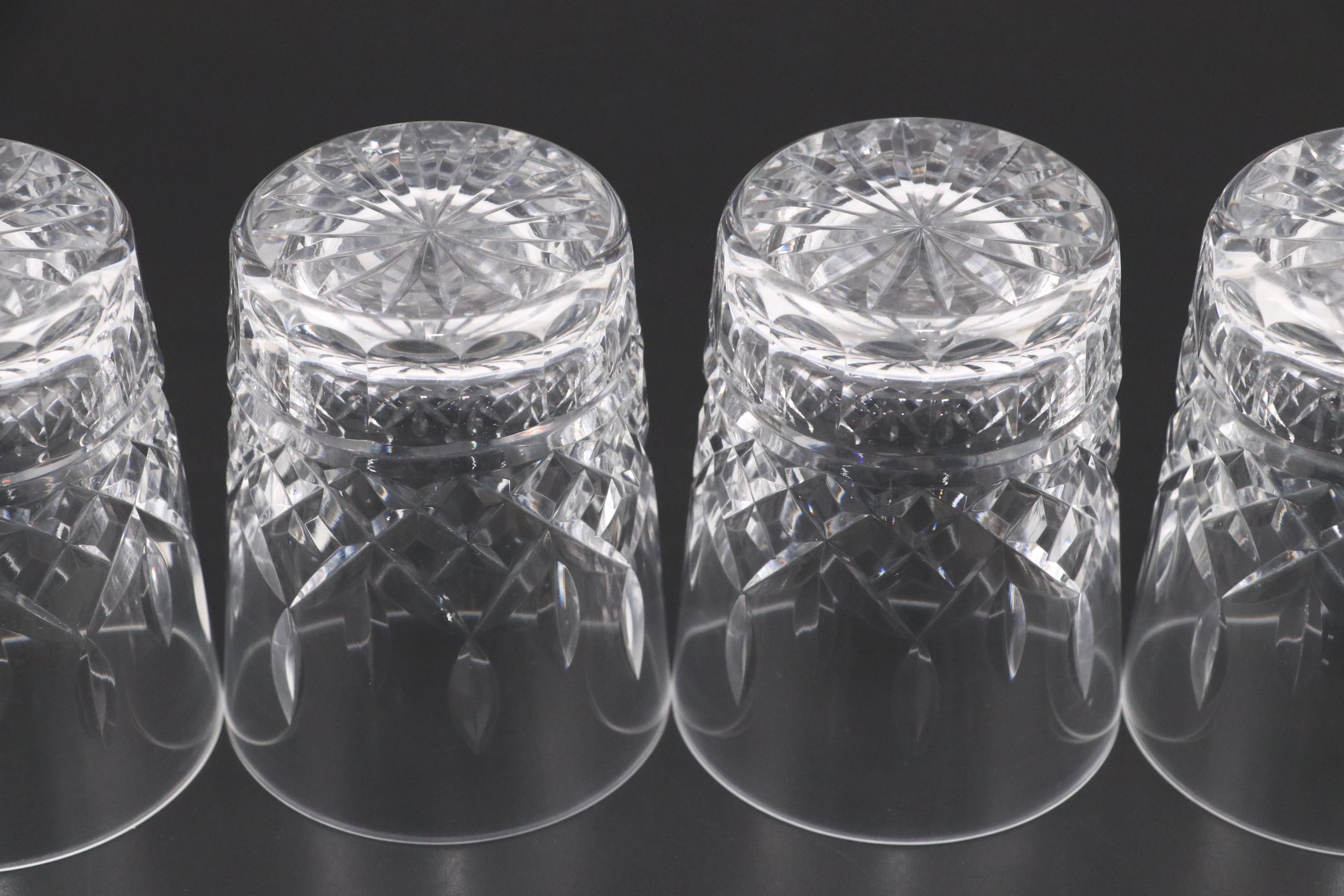 Waterford "Lismore" Old Fashioned Glasses with Waterford "Marquis" Decanter