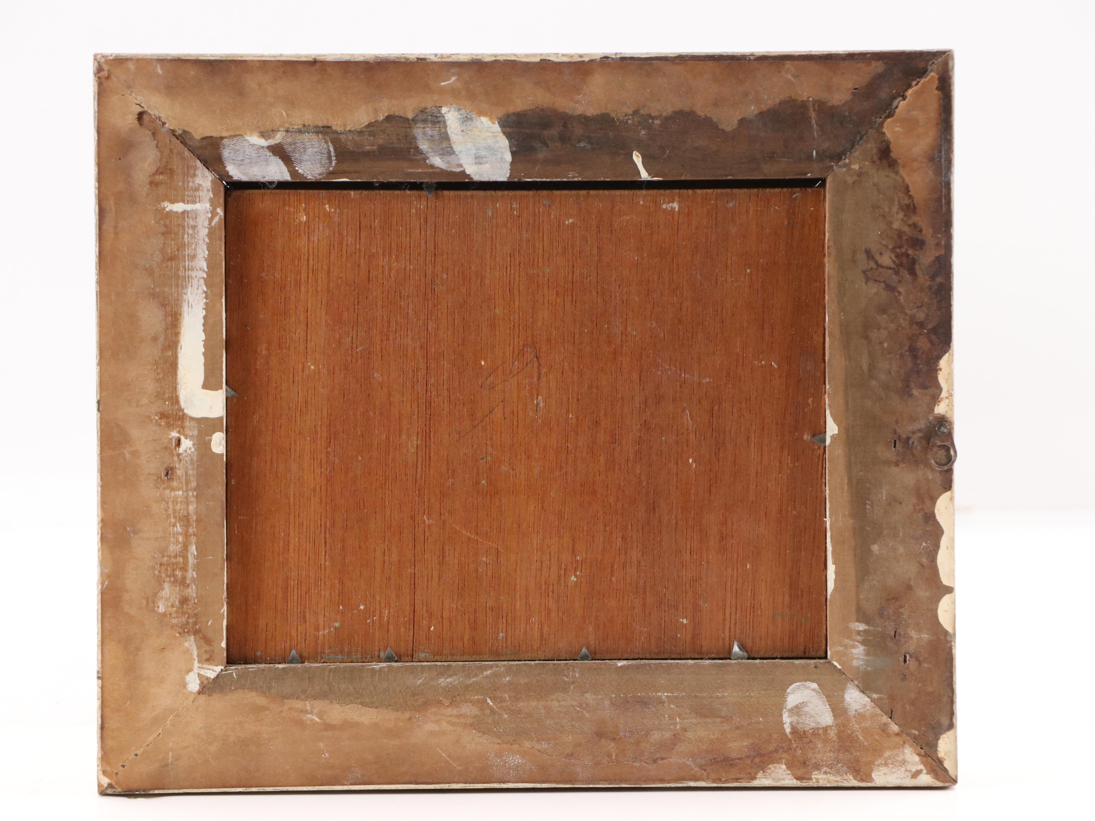 American School Oil Painting of Early Residential Landscape