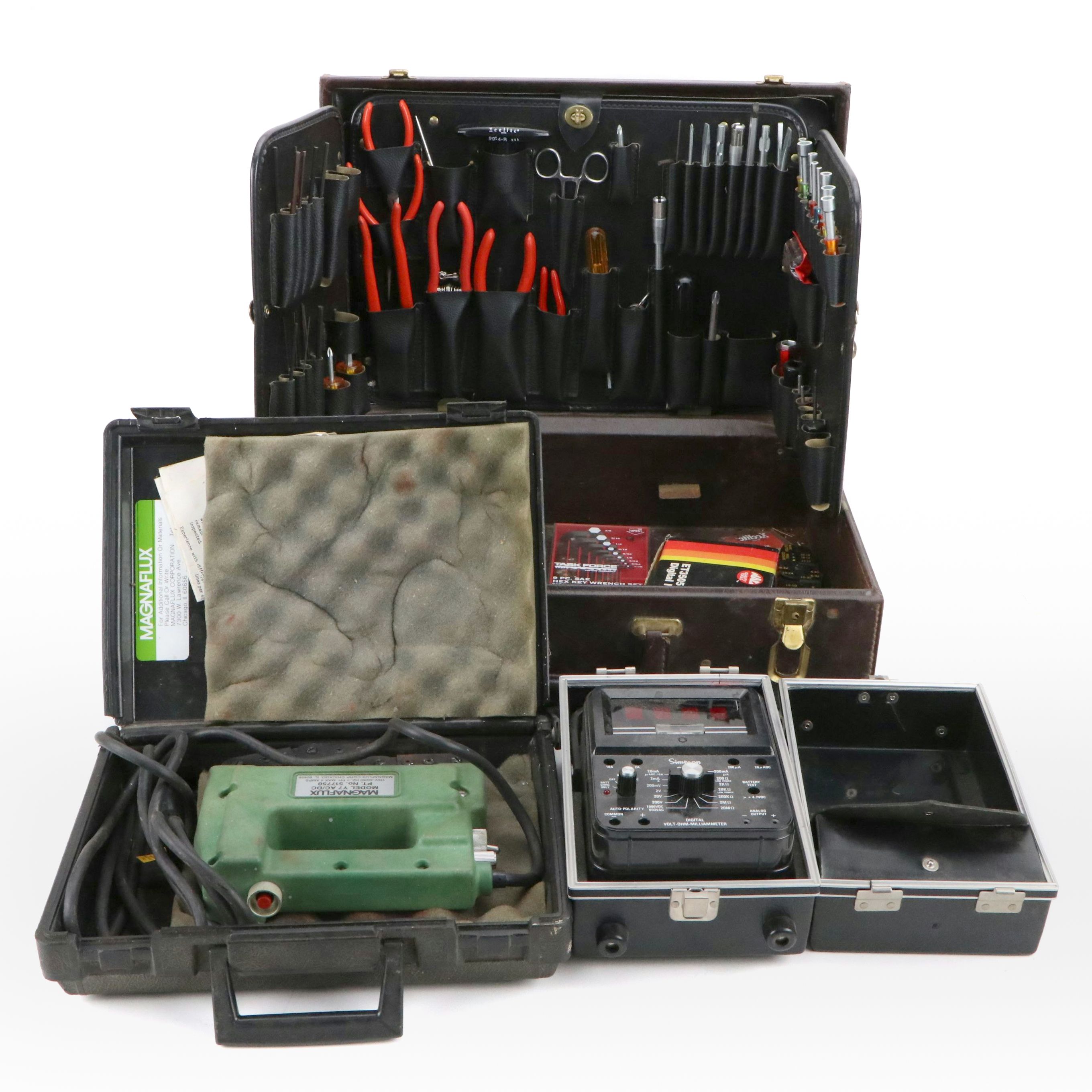 Magnaflux Magnetic Particle Test Device and More Vintage Electricians Equipment