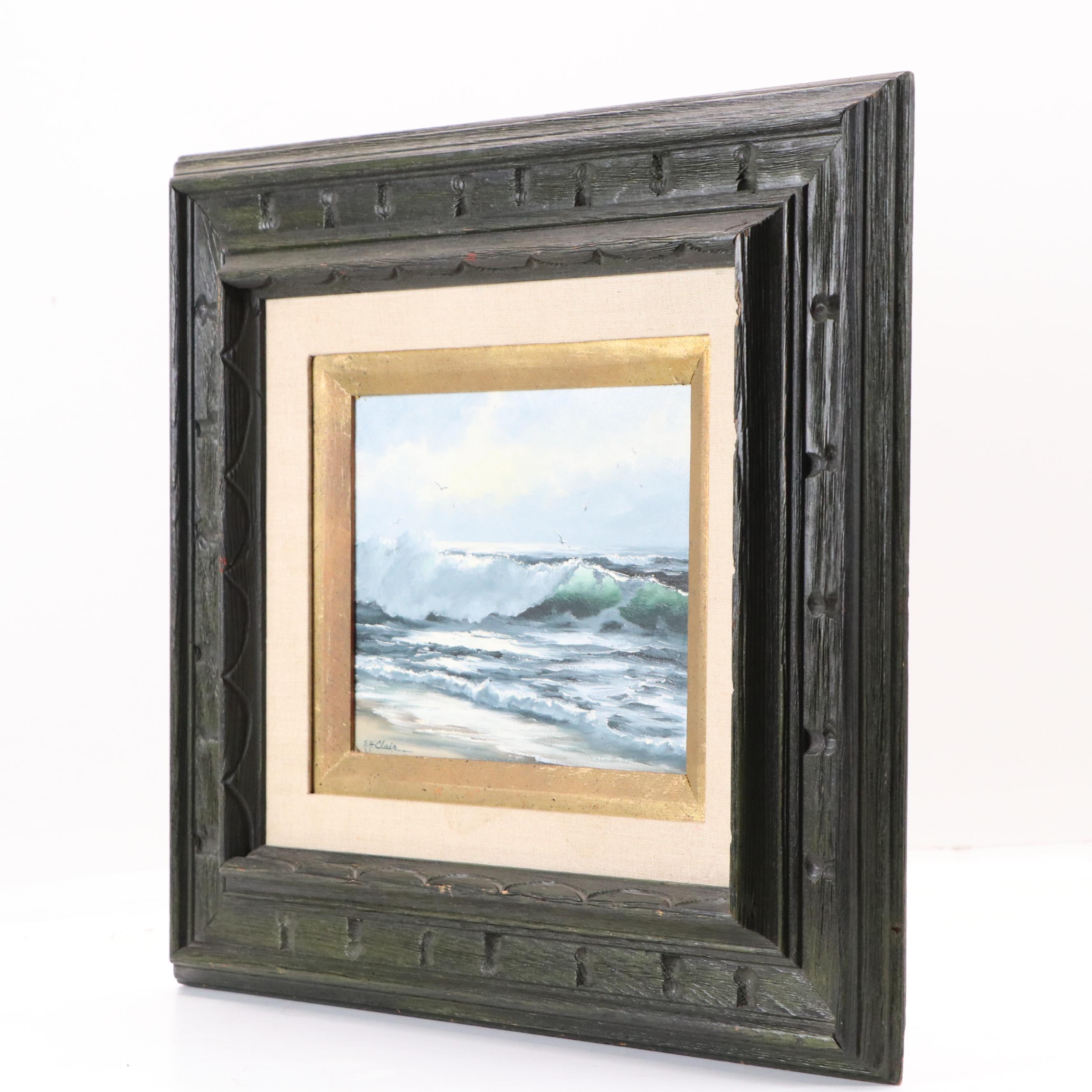 R. H. Clair Seascape Oil Painting