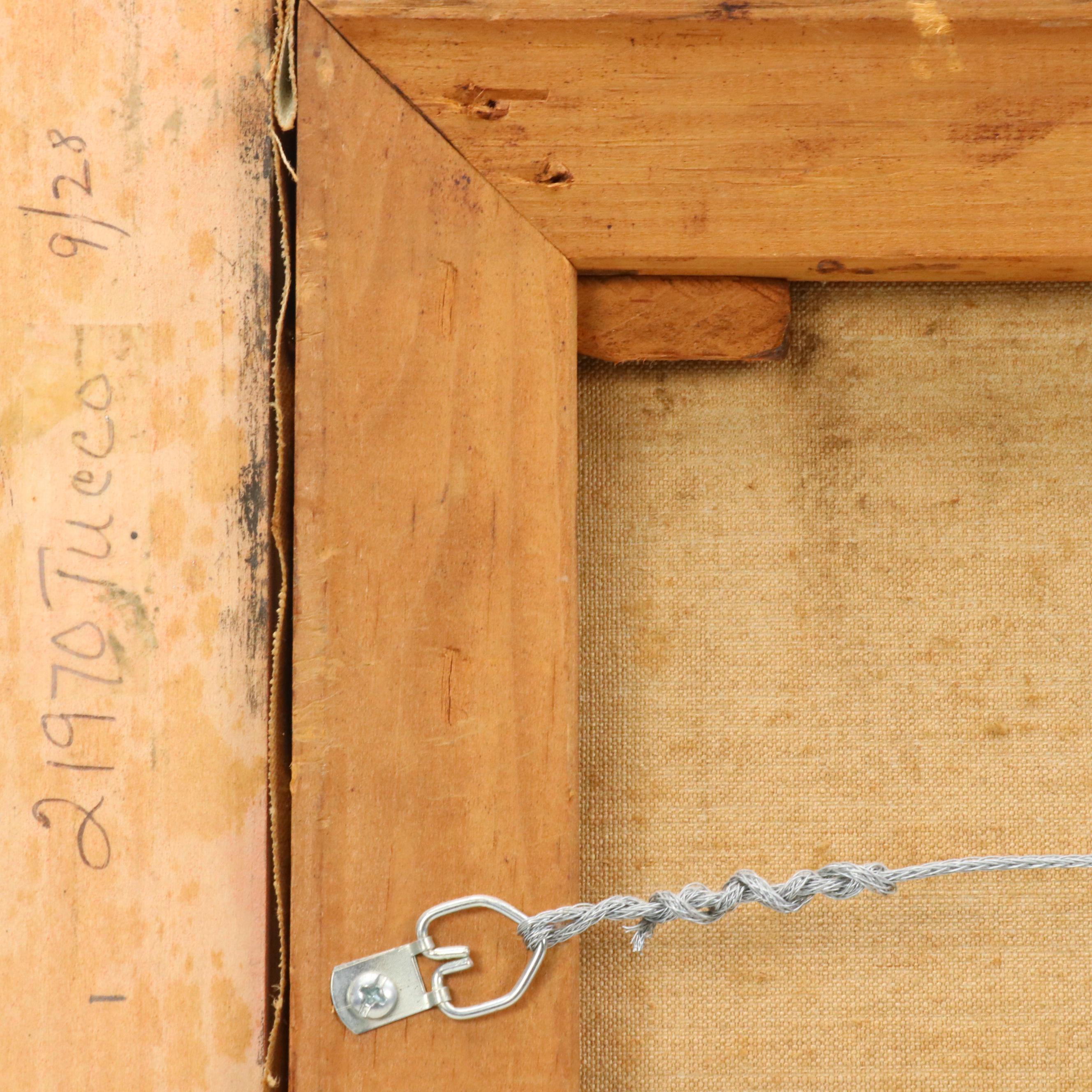 Robert Verheijen Oil Painting Dutch Canal Scene with Boats, Early to Mid-20th C.