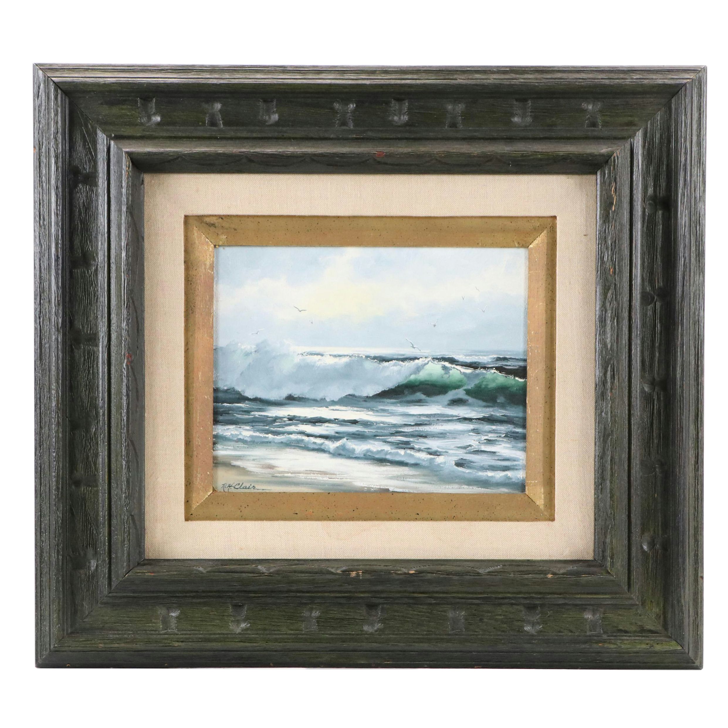 R. H. Clair Seascape Oil Painting