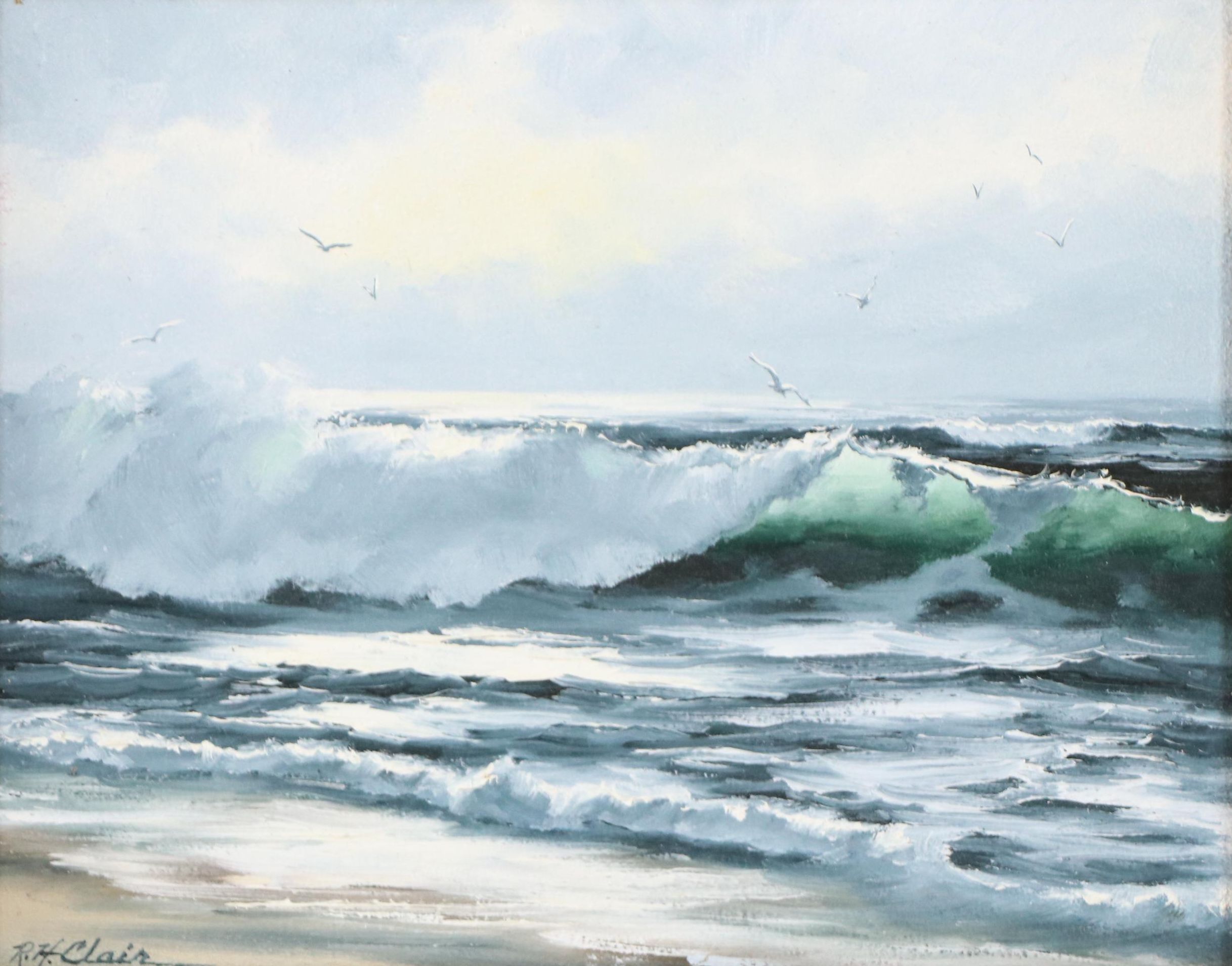 R. H. Clair Seascape Oil Painting