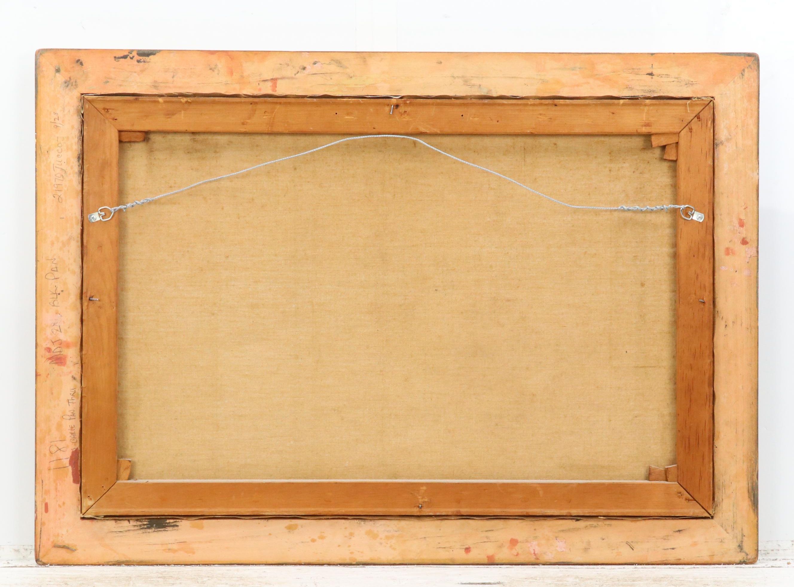 Robert Verheijen Oil Painting Dutch Canal Scene with Boats, Early to Mid-20th C.