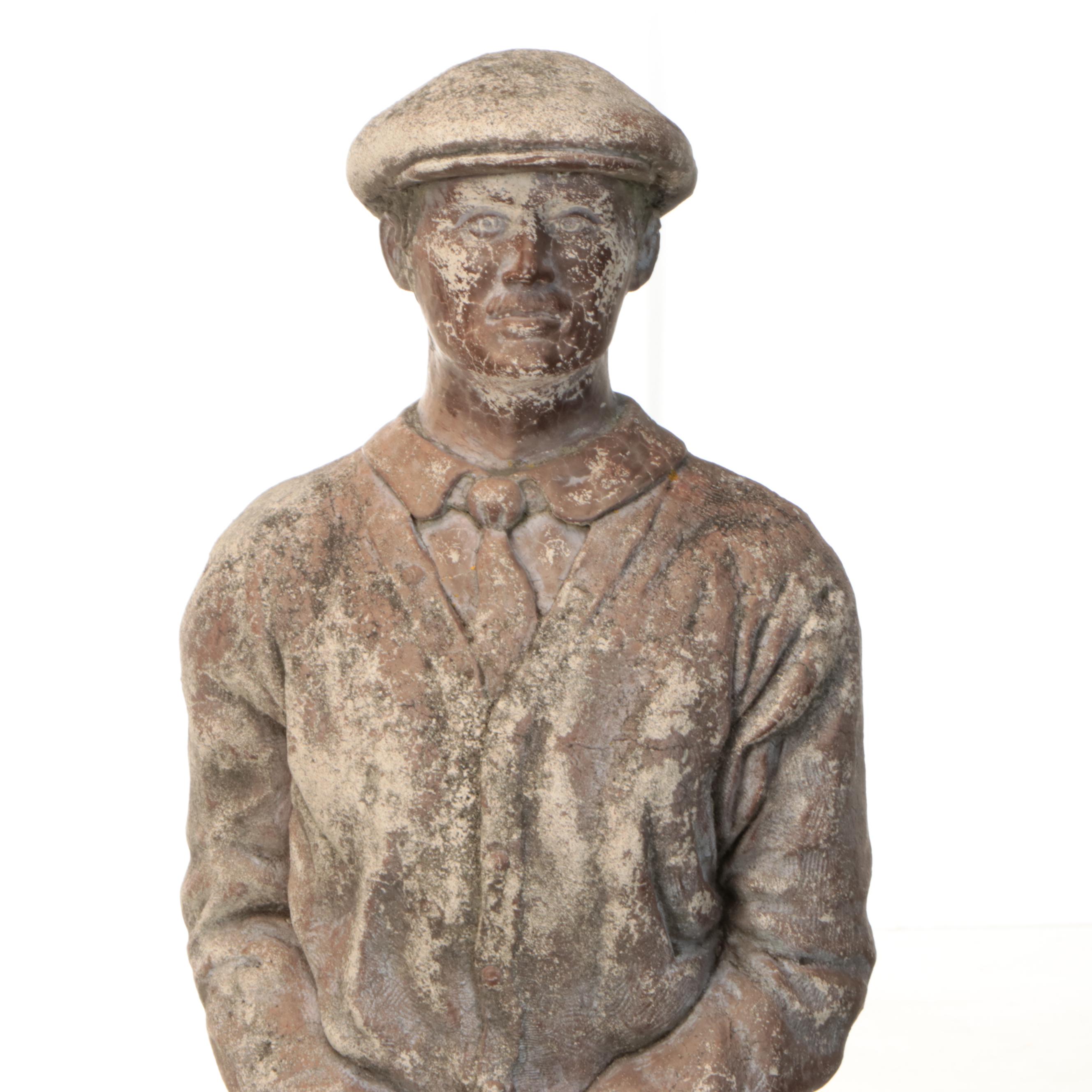 Golfer Concrete Garden Statue
