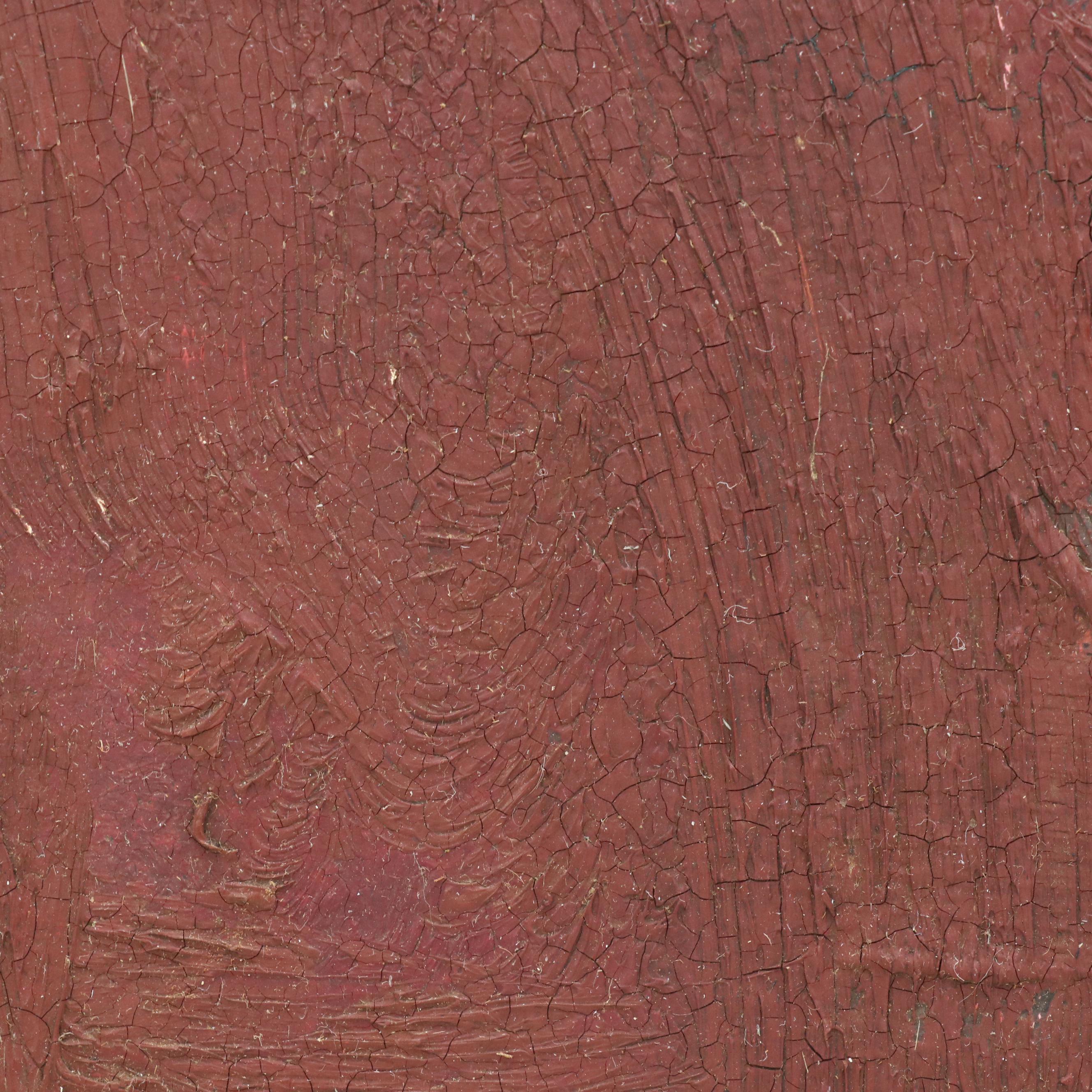 James Bruch Expressionist Style Portrait Oil Painting of Sneering Man