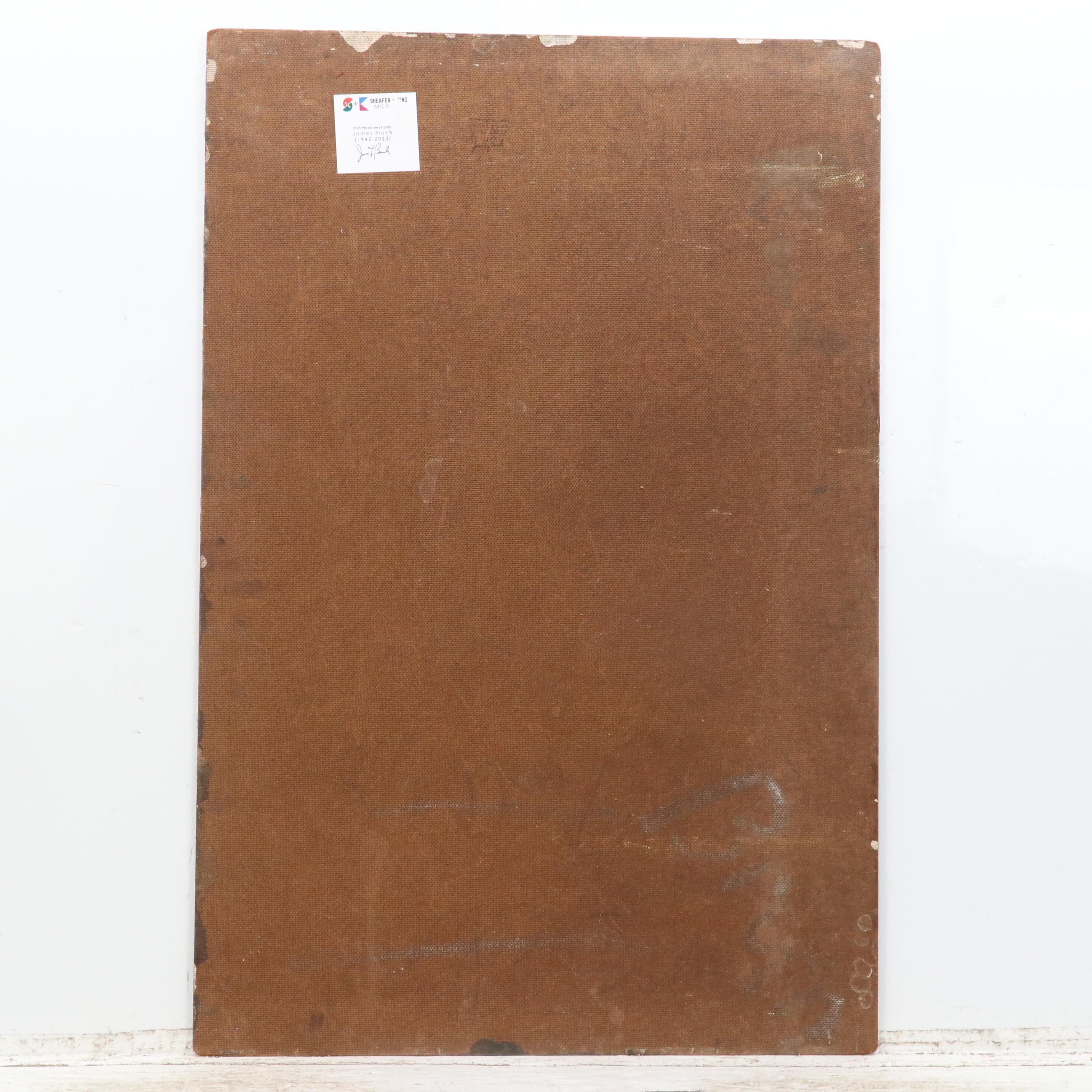 James Bruch Expressionist Style Portrait Oil Painting of Sneering Man