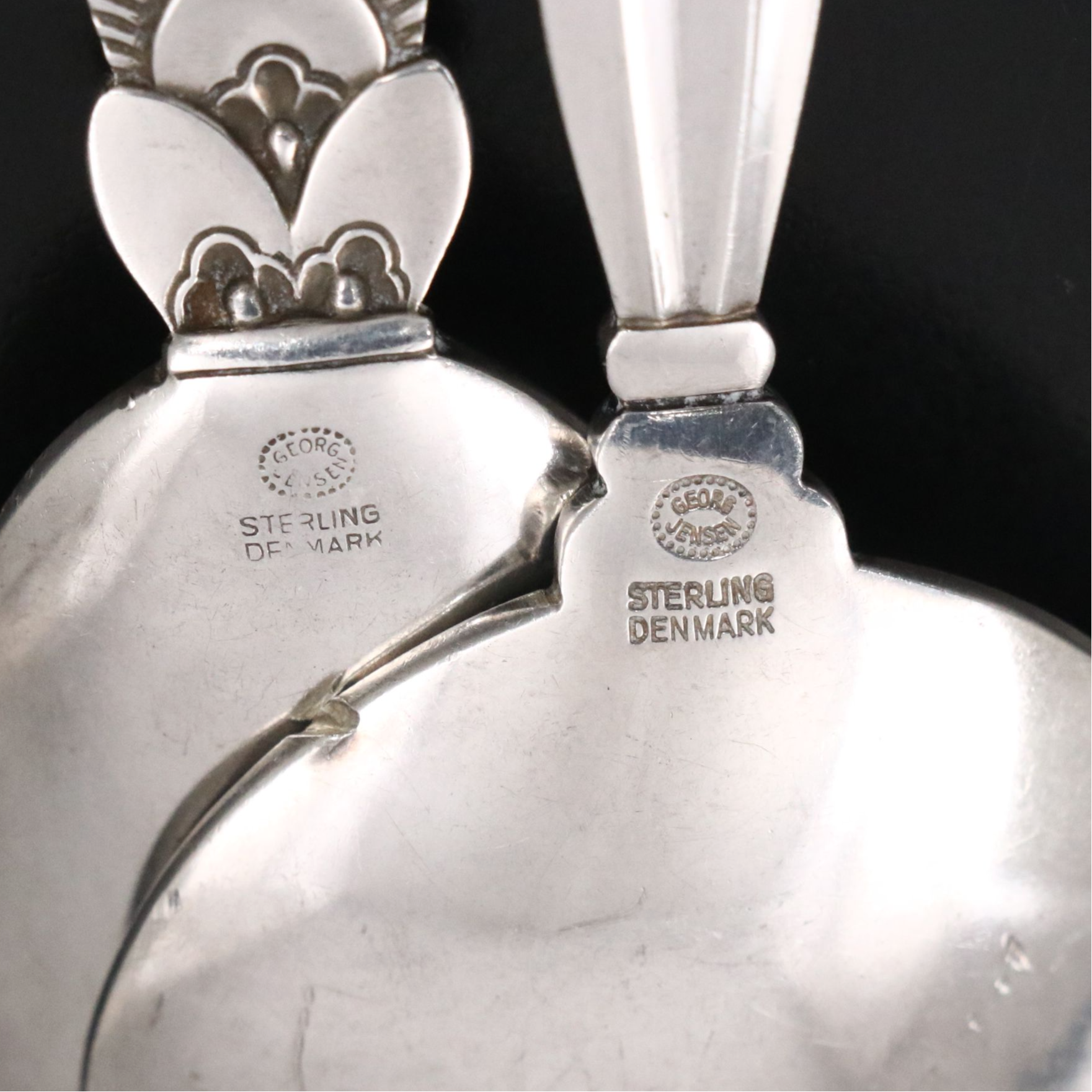 Georg Jensen "Cactus" and "Acorn" with Other Sterling Silver Serving Utensils