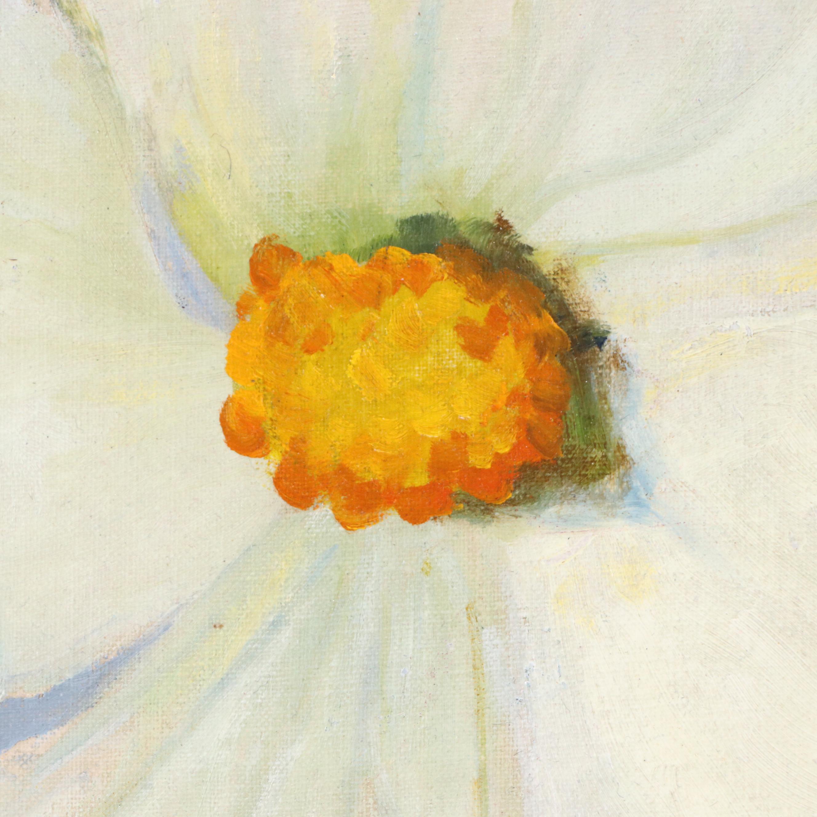 Floral Oil Painting Depicting Matilija Poppy
