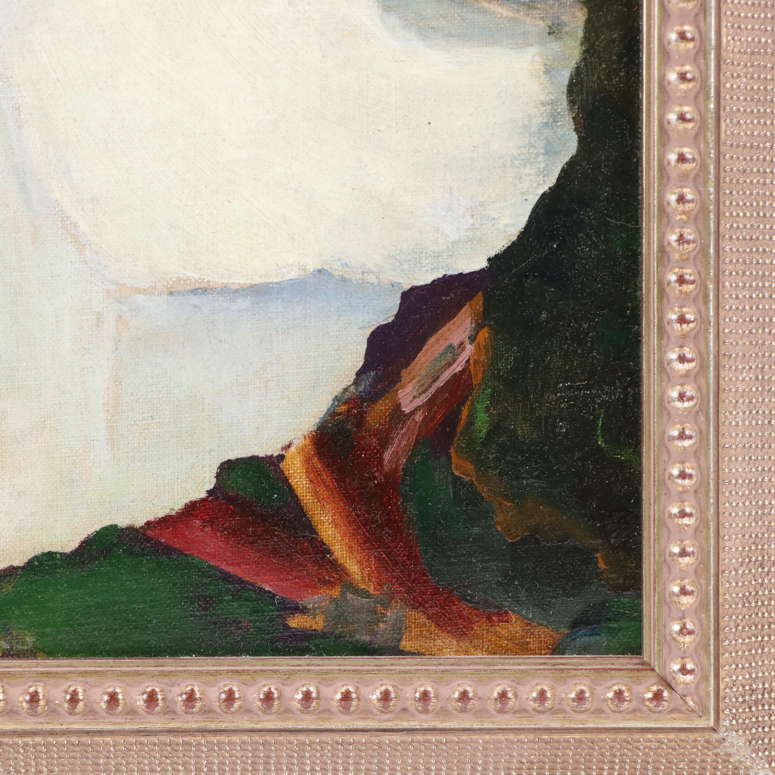 Floral Oil Painting Depicting Matilija Poppy