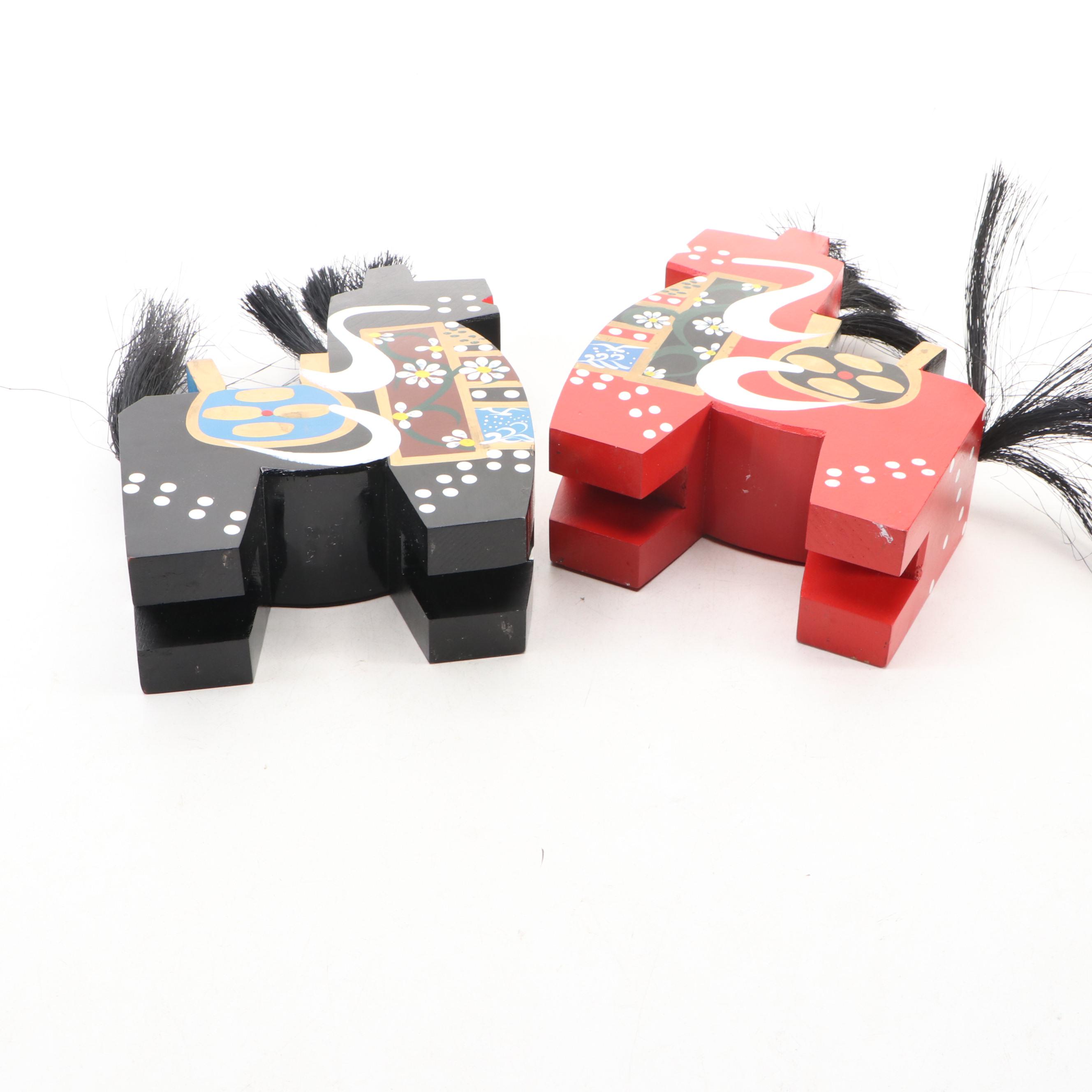 Japanese Yawata-Uma Wood Horses