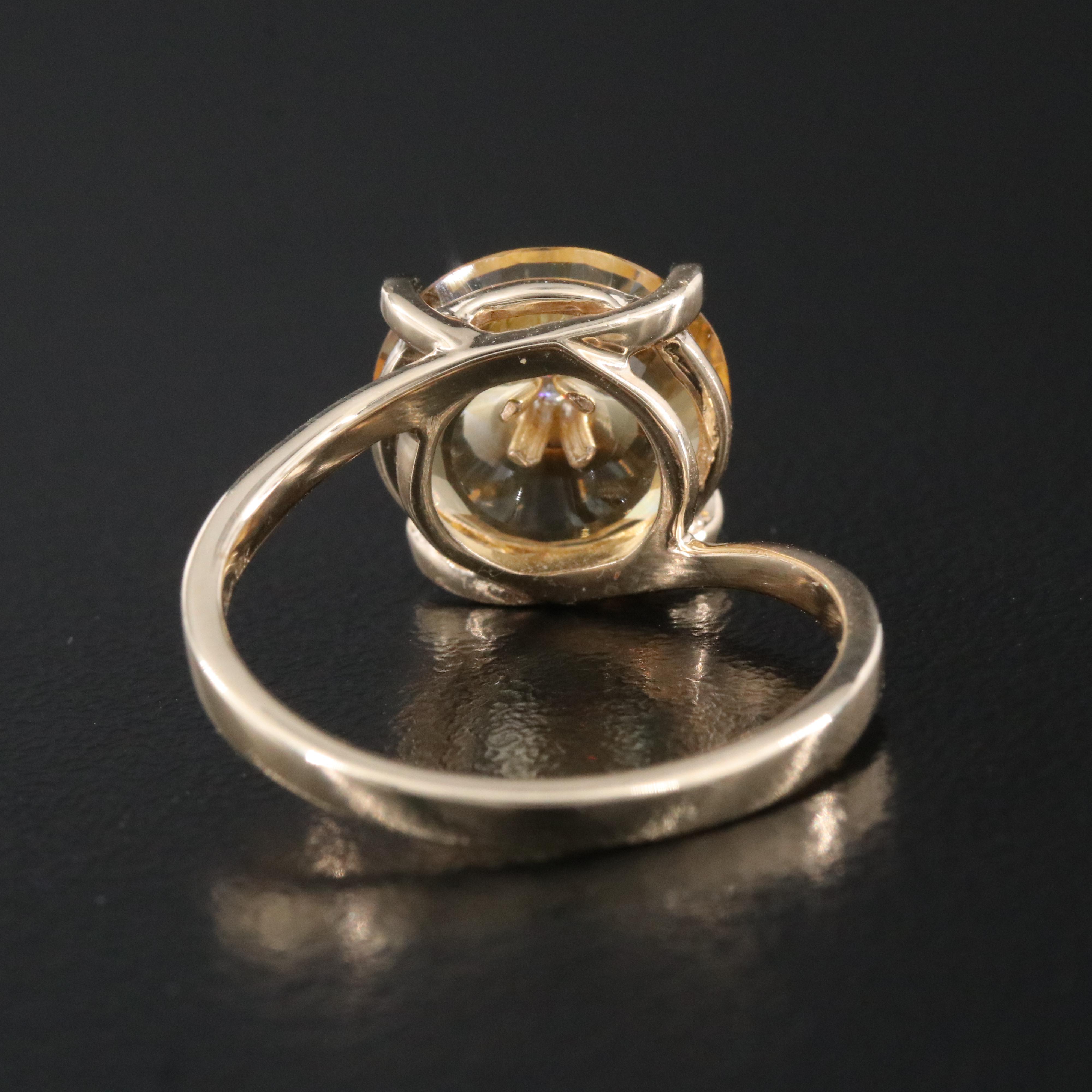 Glenn Lehrer 9K Citrine and Diamond Ring