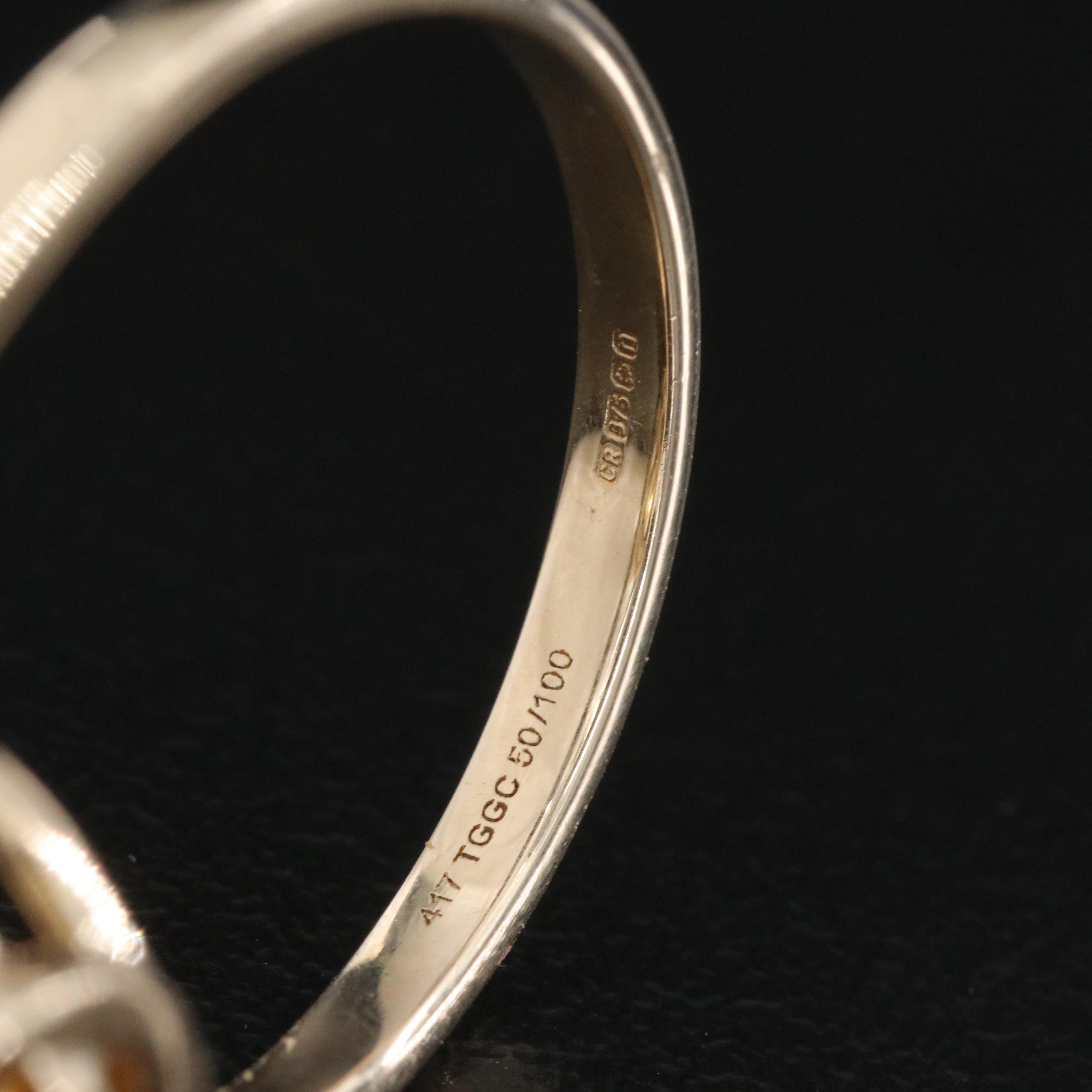 Glenn Lehrer 9K Citrine and Diamond Ring