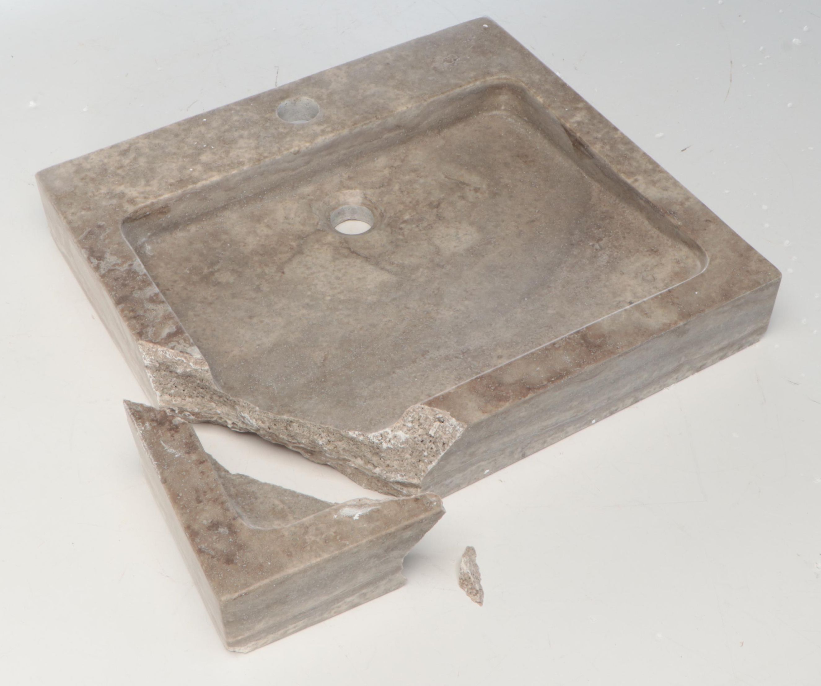 Contemporary Travertine Bathroom Sink