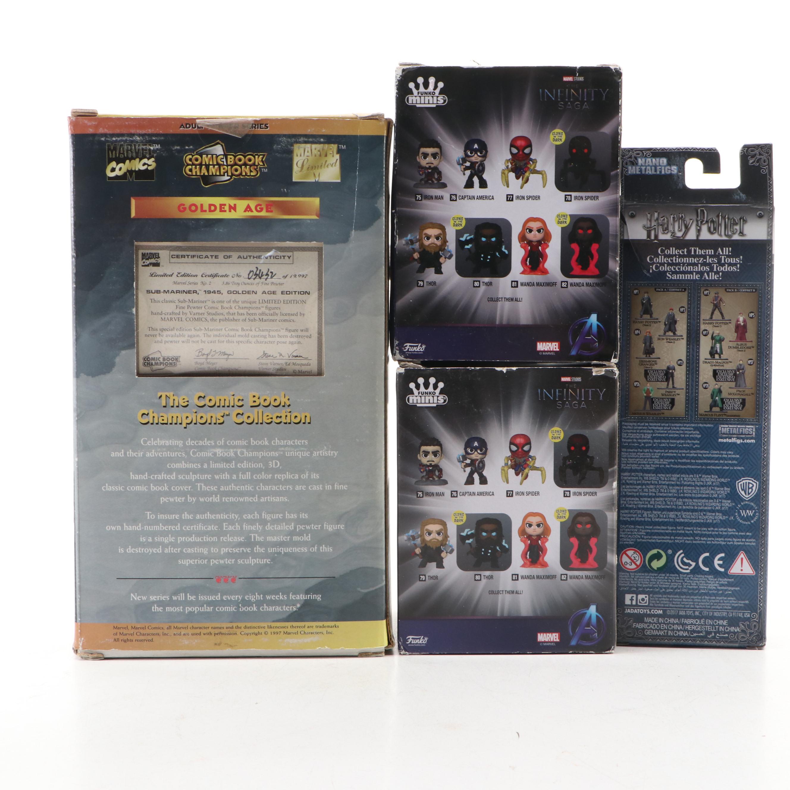 Marvel Limited Edition Pewter 1945 Sub-Mariner with Funko and Other Figures