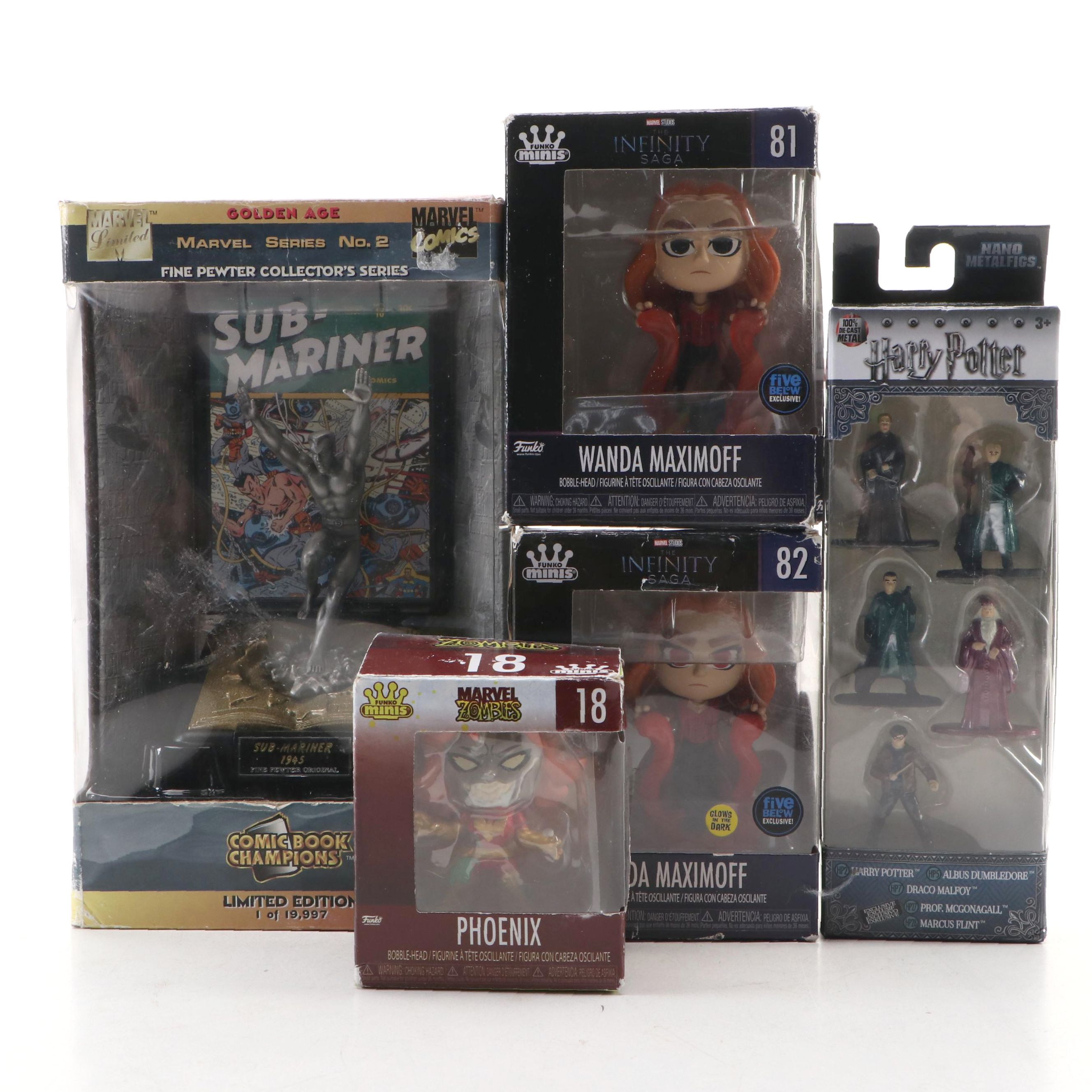 Marvel Limited Edition Pewter 1945 Sub-Mariner with Funko and Other Figures
