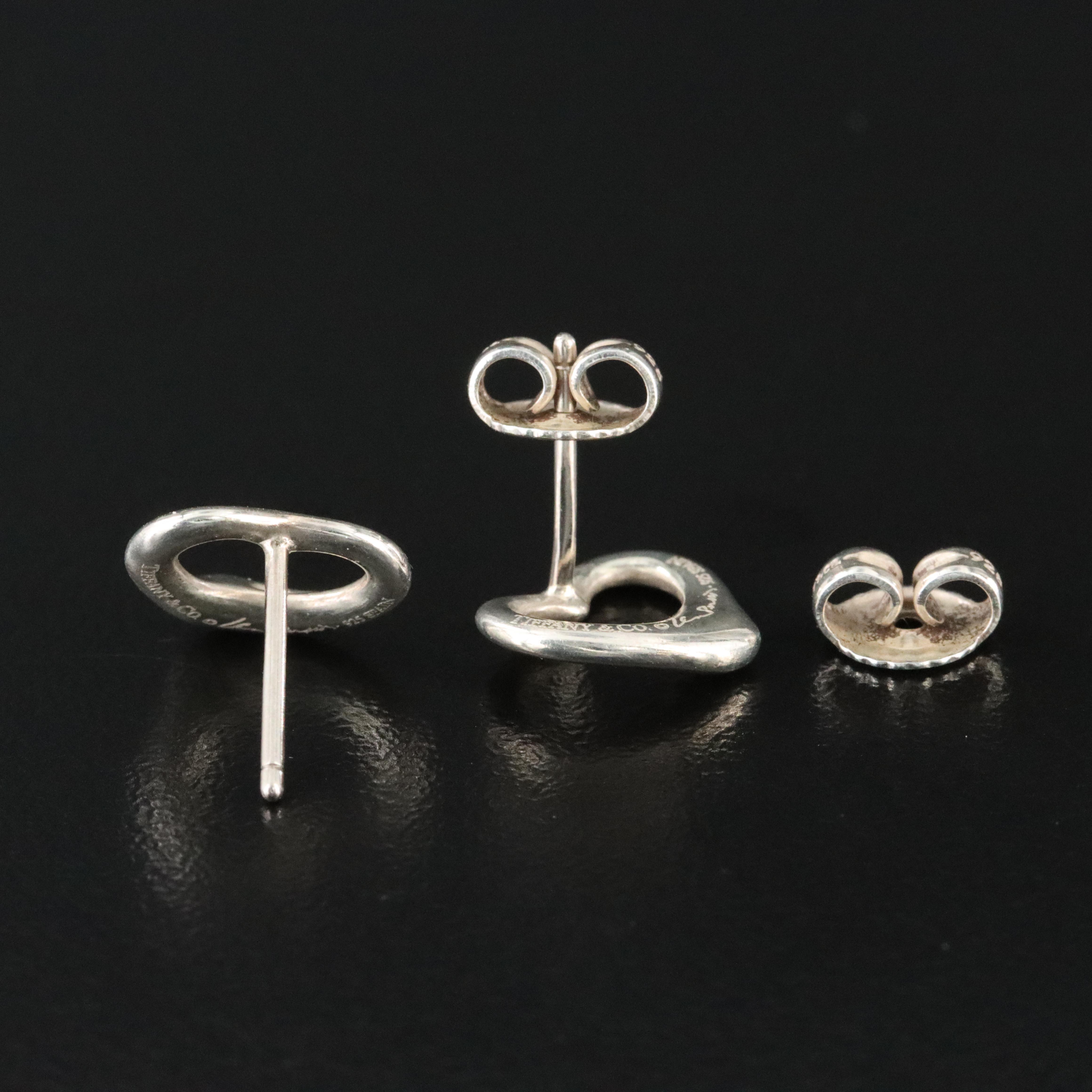 Elsa Peretti for Tiffany & Co. Sterling Open Heart Stud Earrings