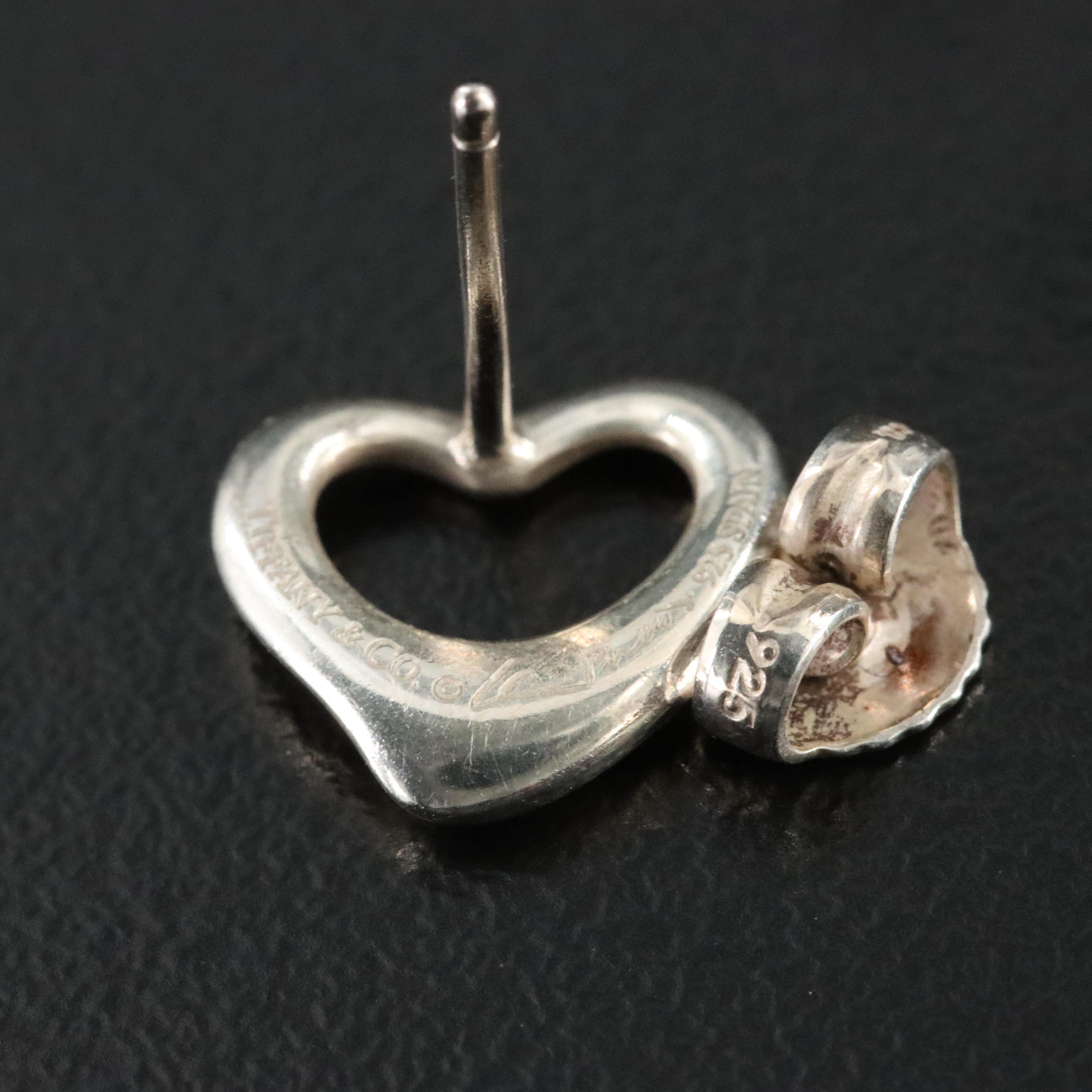 Elsa Peretti for Tiffany & Co. Sterling Open Heart Stud Earrings