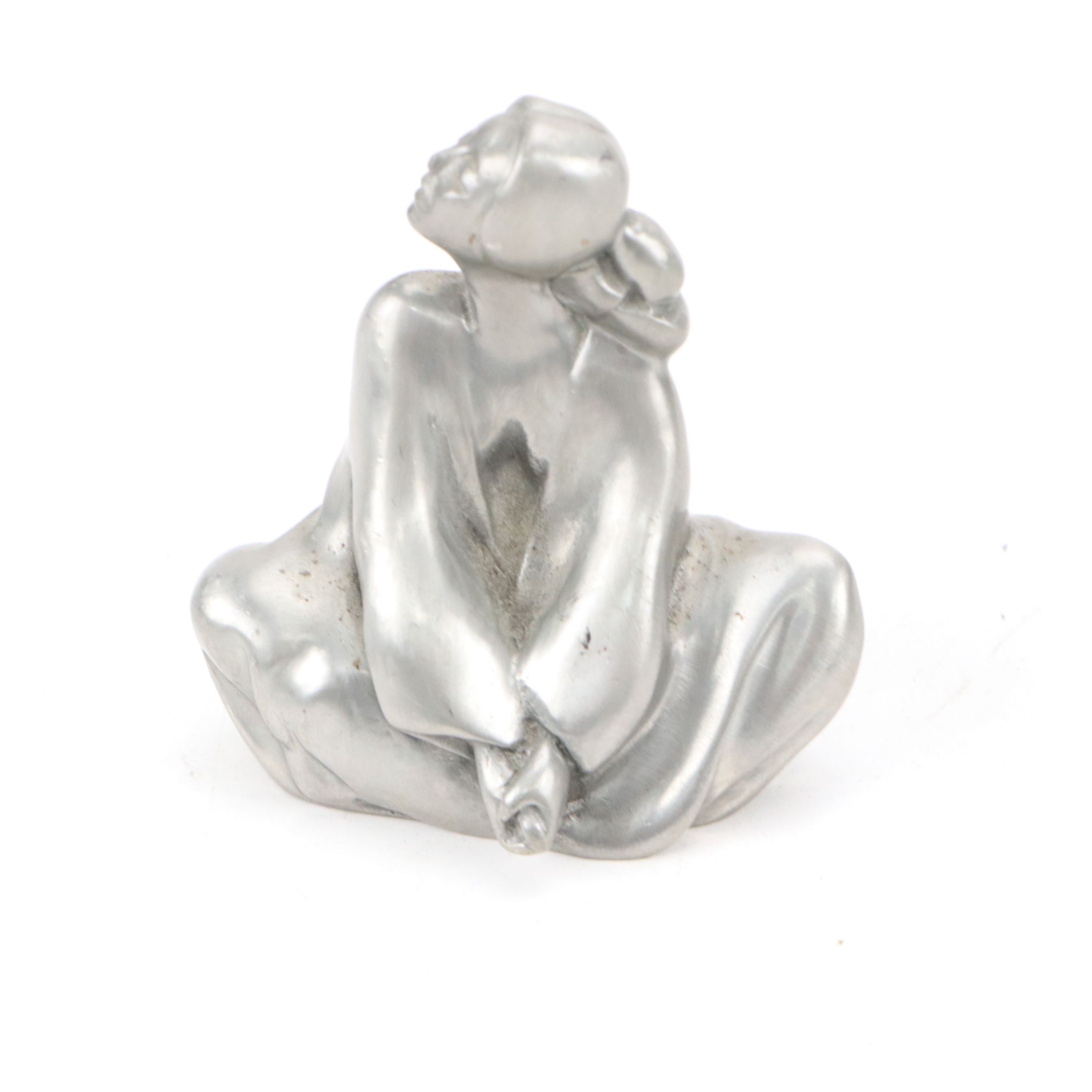 S.S.I. Pewter Navajo Figures and Puebloan Cliff Village with Pewter Danes