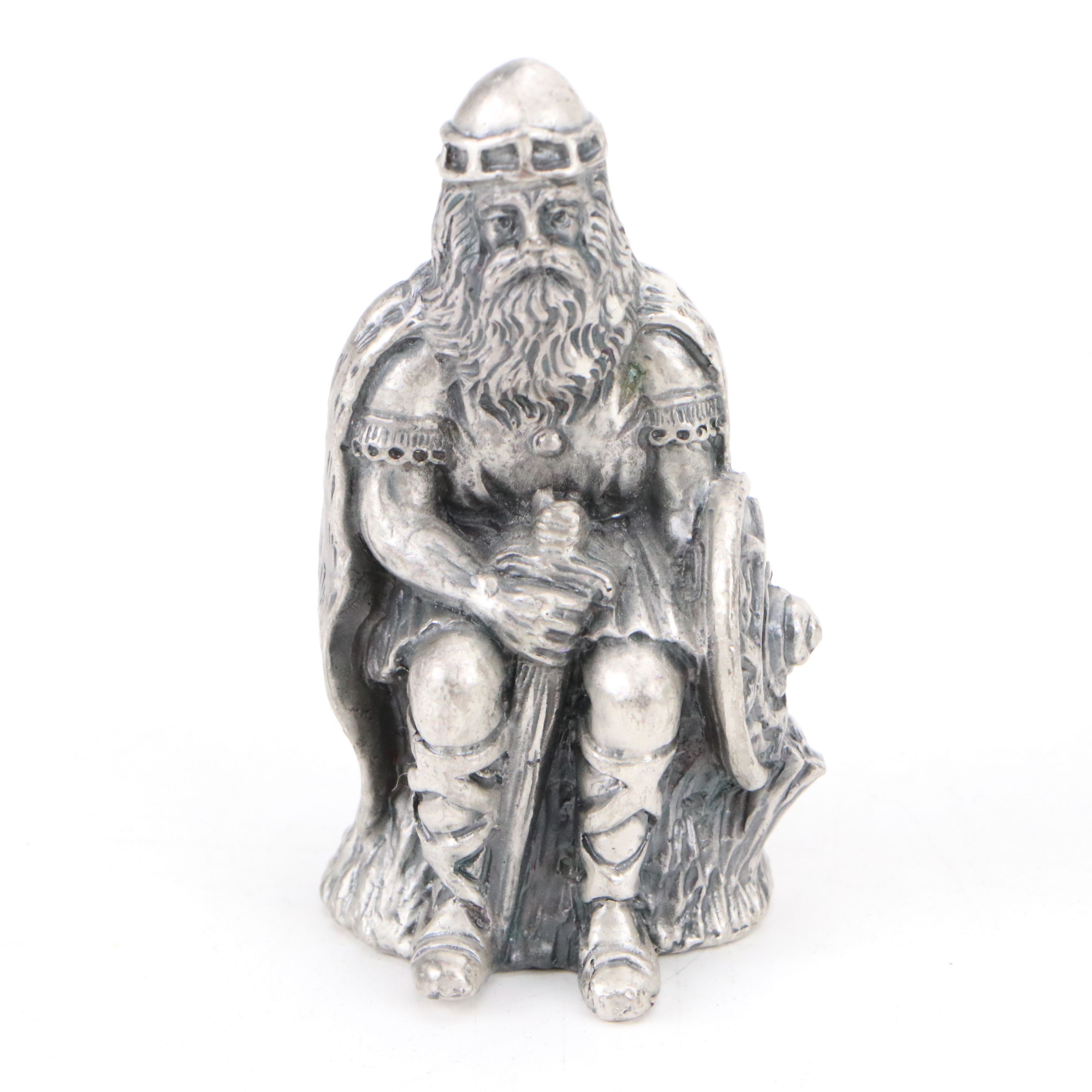 S.S.I. Pewter Navajo Figures and Puebloan Cliff Village with Pewter Danes