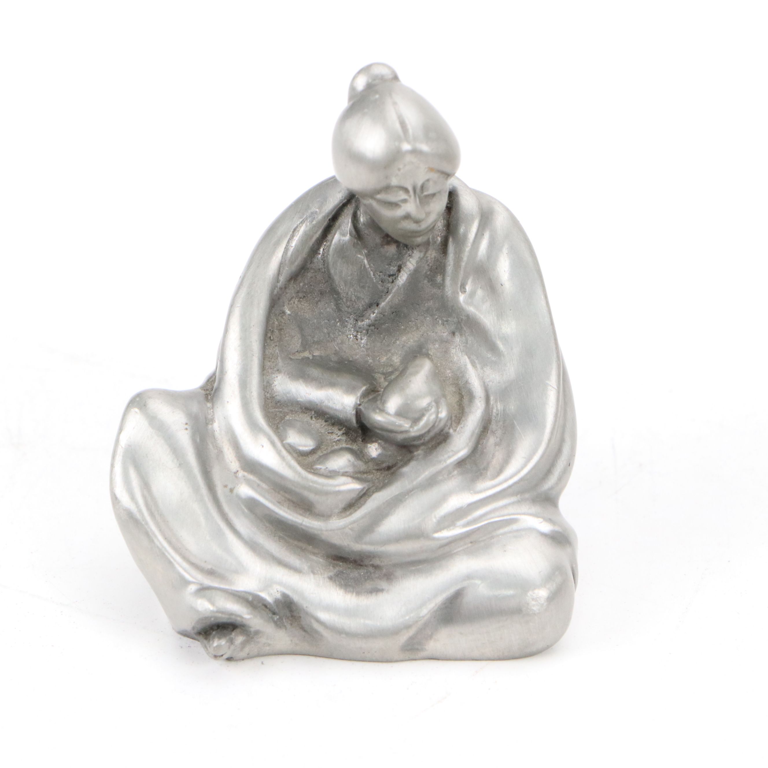 S.S.I. Pewter Navajo Figures and Puebloan Cliff Village with Pewter Danes