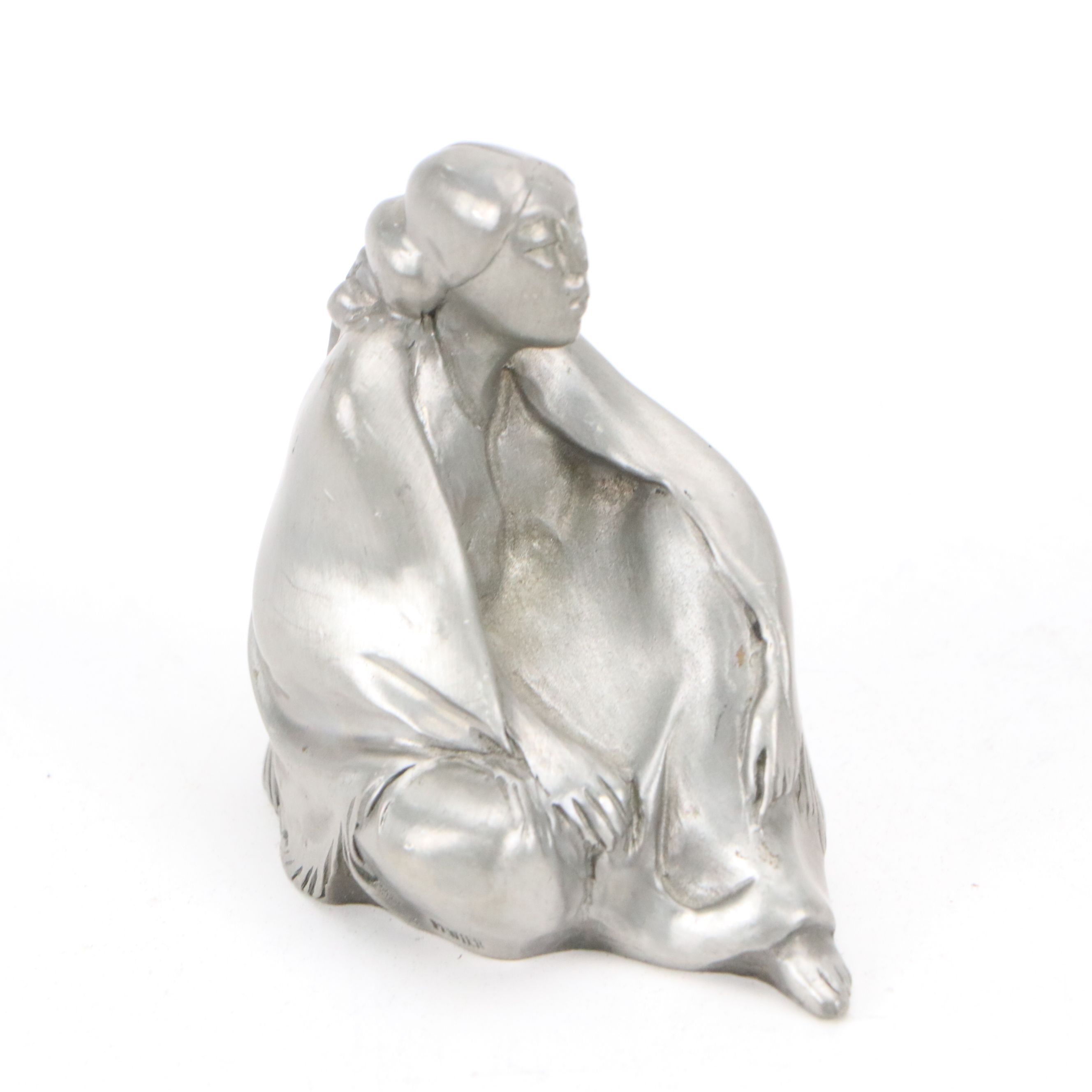 S.S.I. Pewter Navajo Figures and Puebloan Cliff Village with Pewter Danes