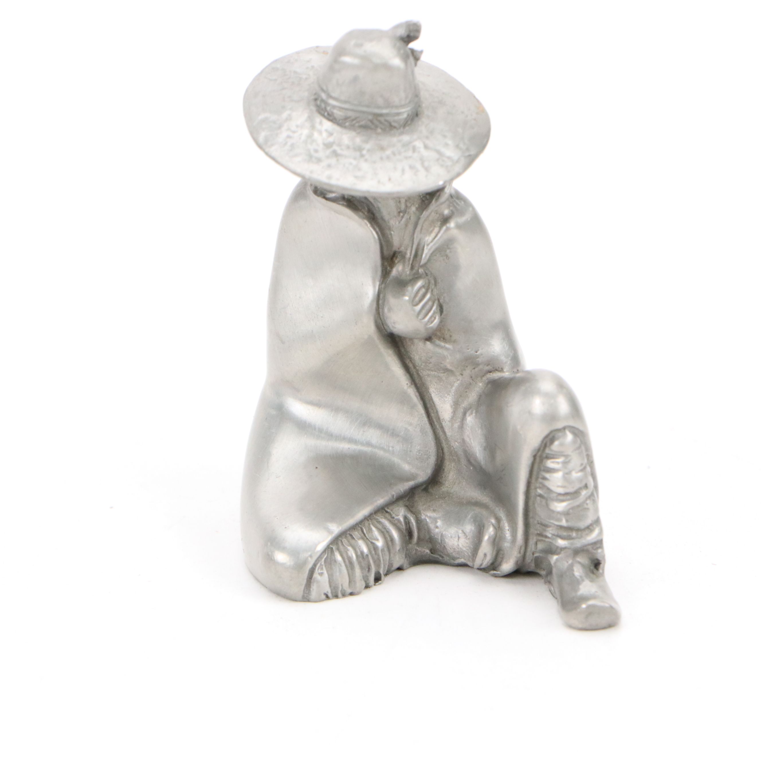 S.S.I. Pewter Navajo Figures and Puebloan Cliff Village with Pewter Danes